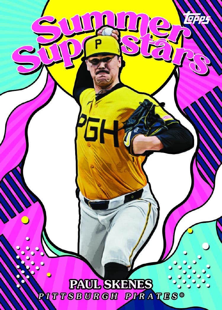 2025 Topps Baseball Series 2 Paul Skenes Summer Superstars card.