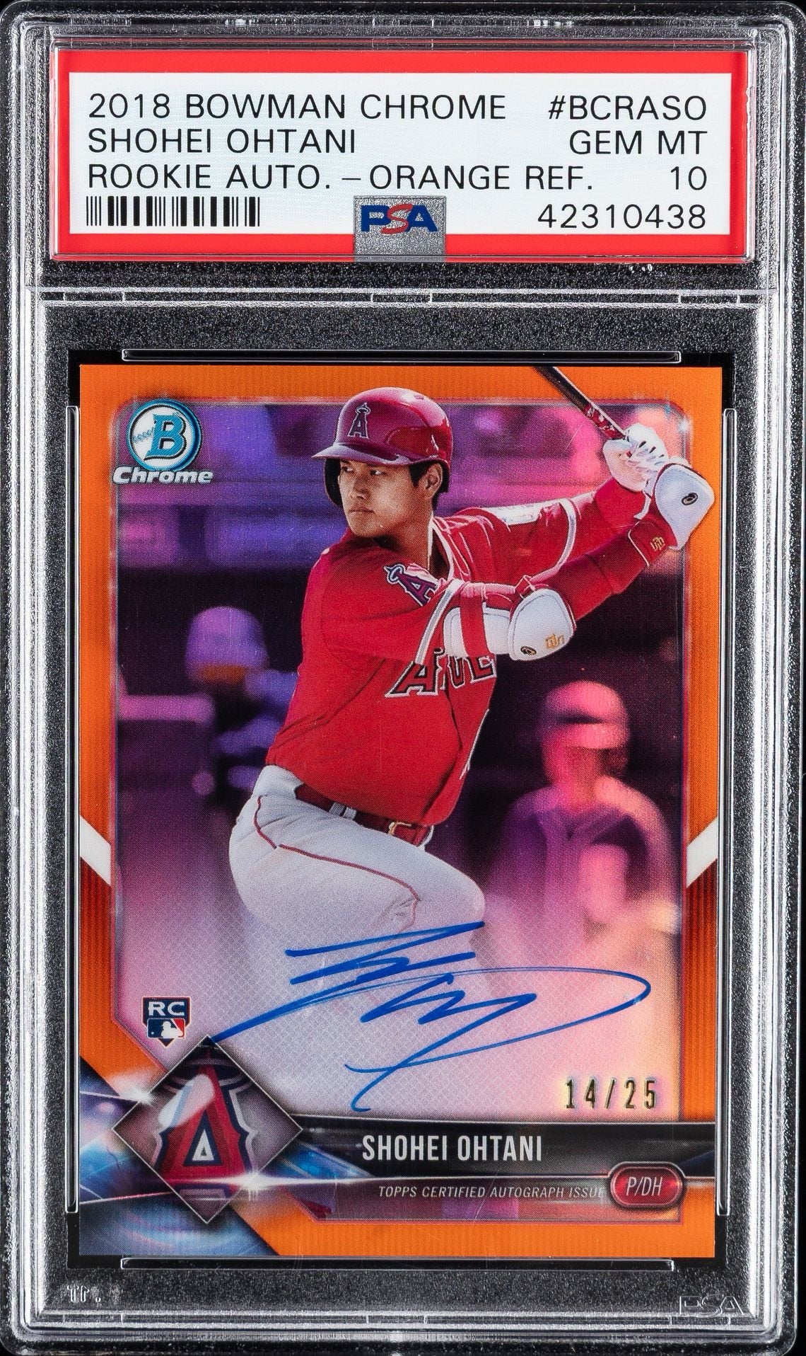 2018 Bowman Chrome Shohei Ohtani Rookie Auto Superfractor. 