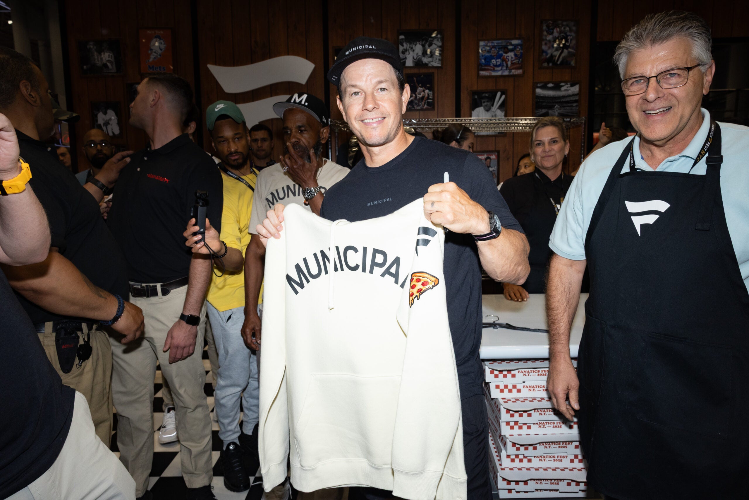 Actor Mark Wahlberg mingles with fans at Fanatics Fest NYC. 