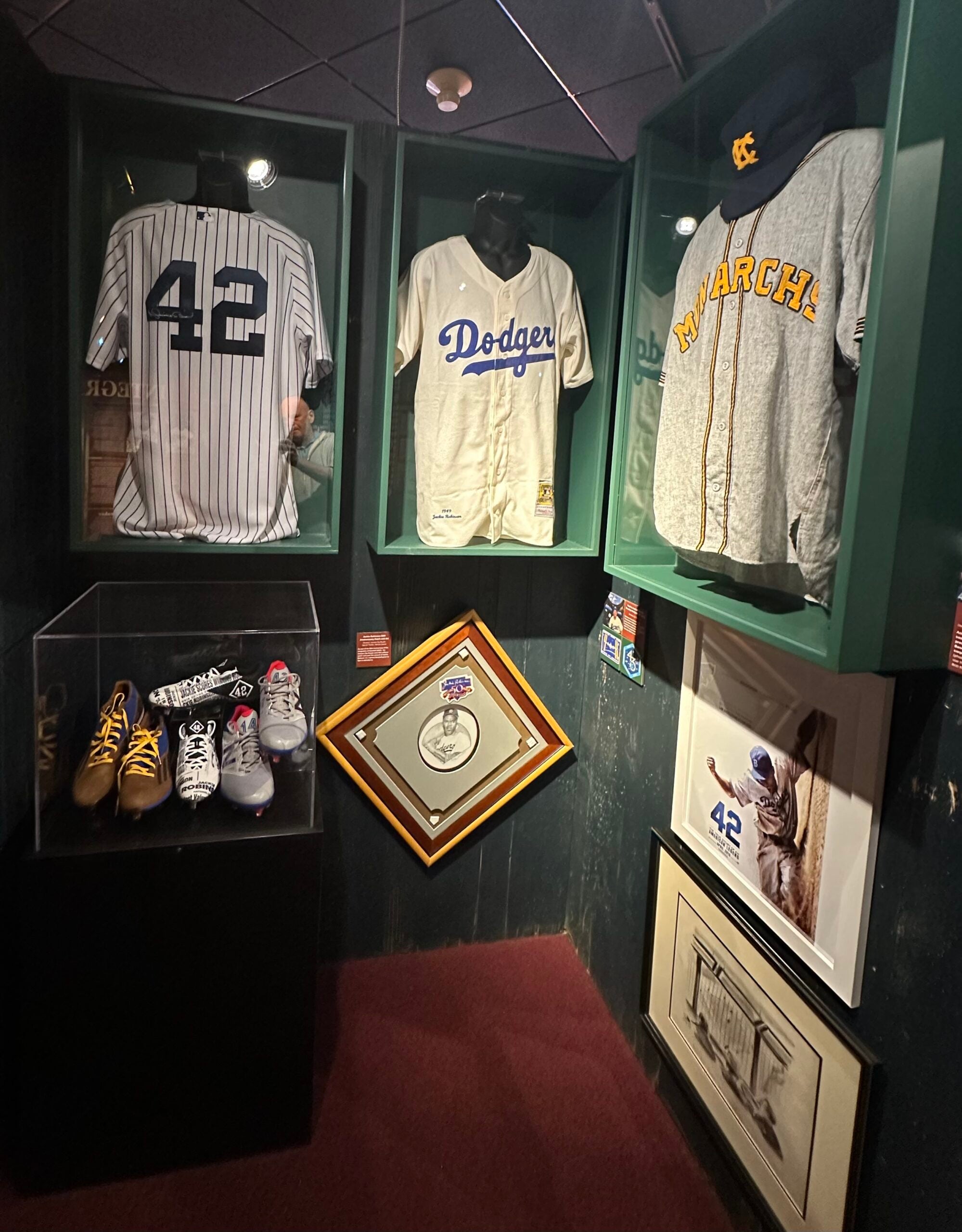 Modern jerseys pay tribute to the Negro Leagues at the Negro Leagues Baseball Museum. 