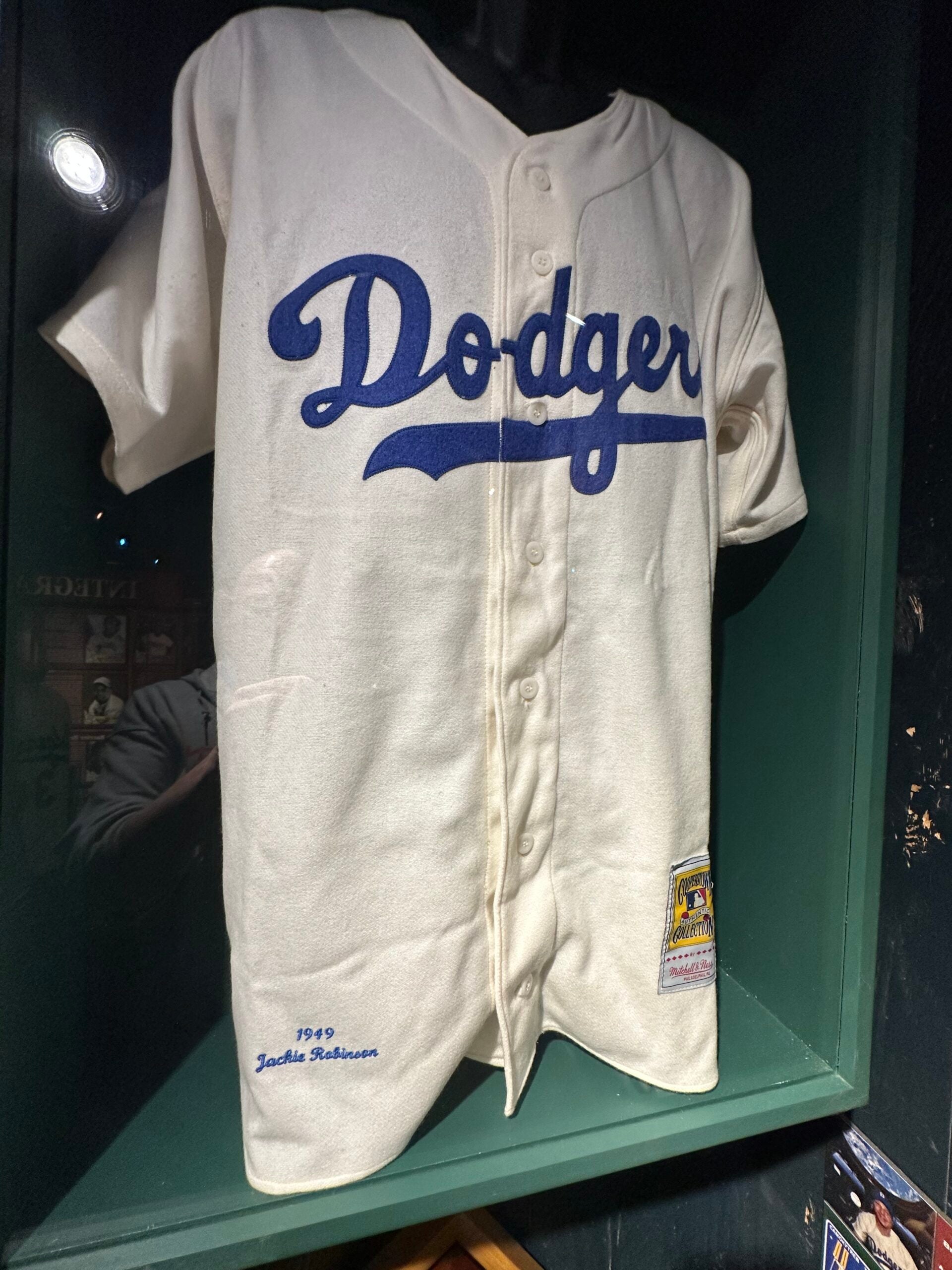 Jackie Robinson jersey at the Negro Leagues Baseball Museum. 