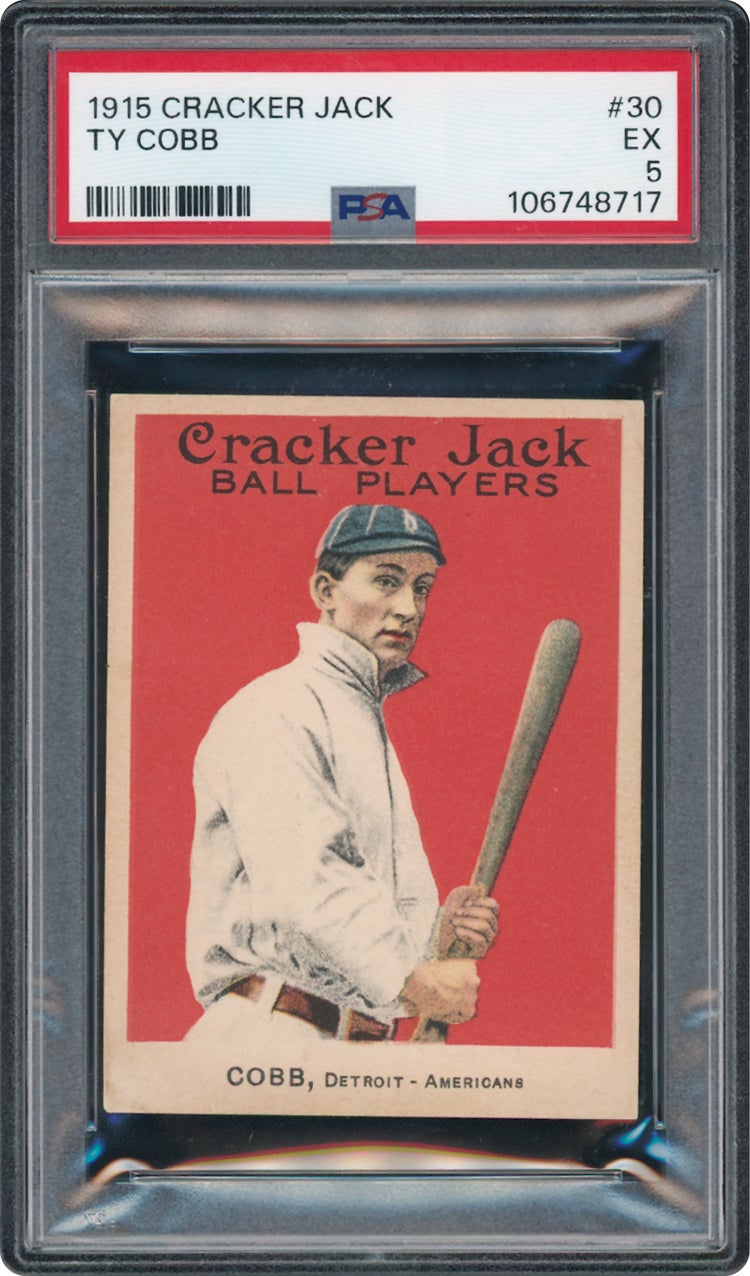 1915 Cracker Jack Ty Cobb card. 