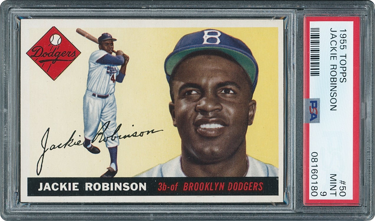 1955 Topps Jackie Robinson card. 