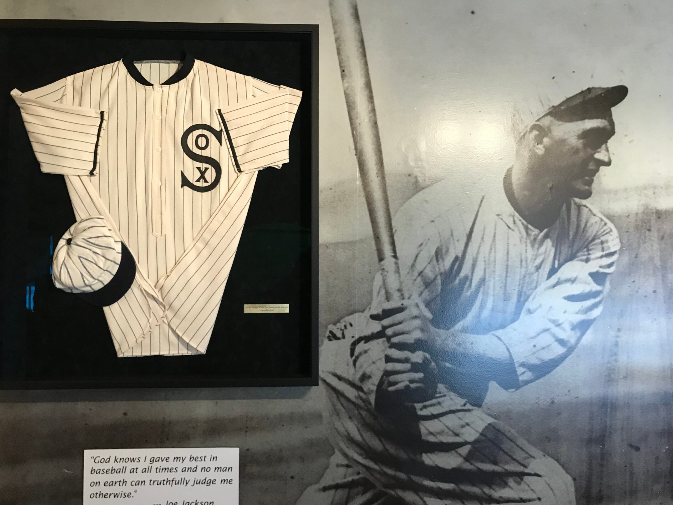 Shoeless Joe Jackson display at the Shoeless Joe Jackson Museum and Library in Greenville, S.C. 