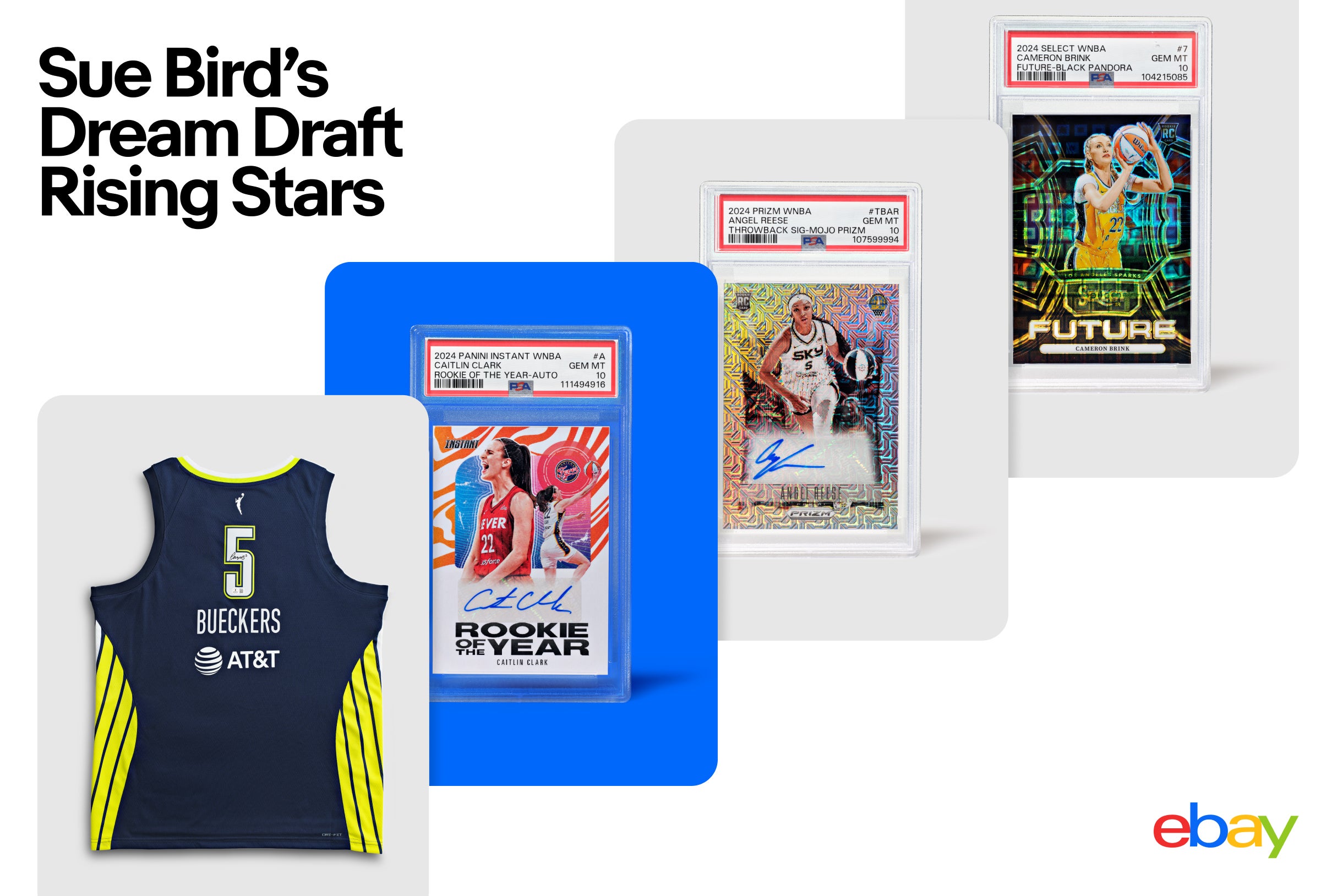 Cards and memorabilia from Sue Bird's Dream Draft on eBay. 