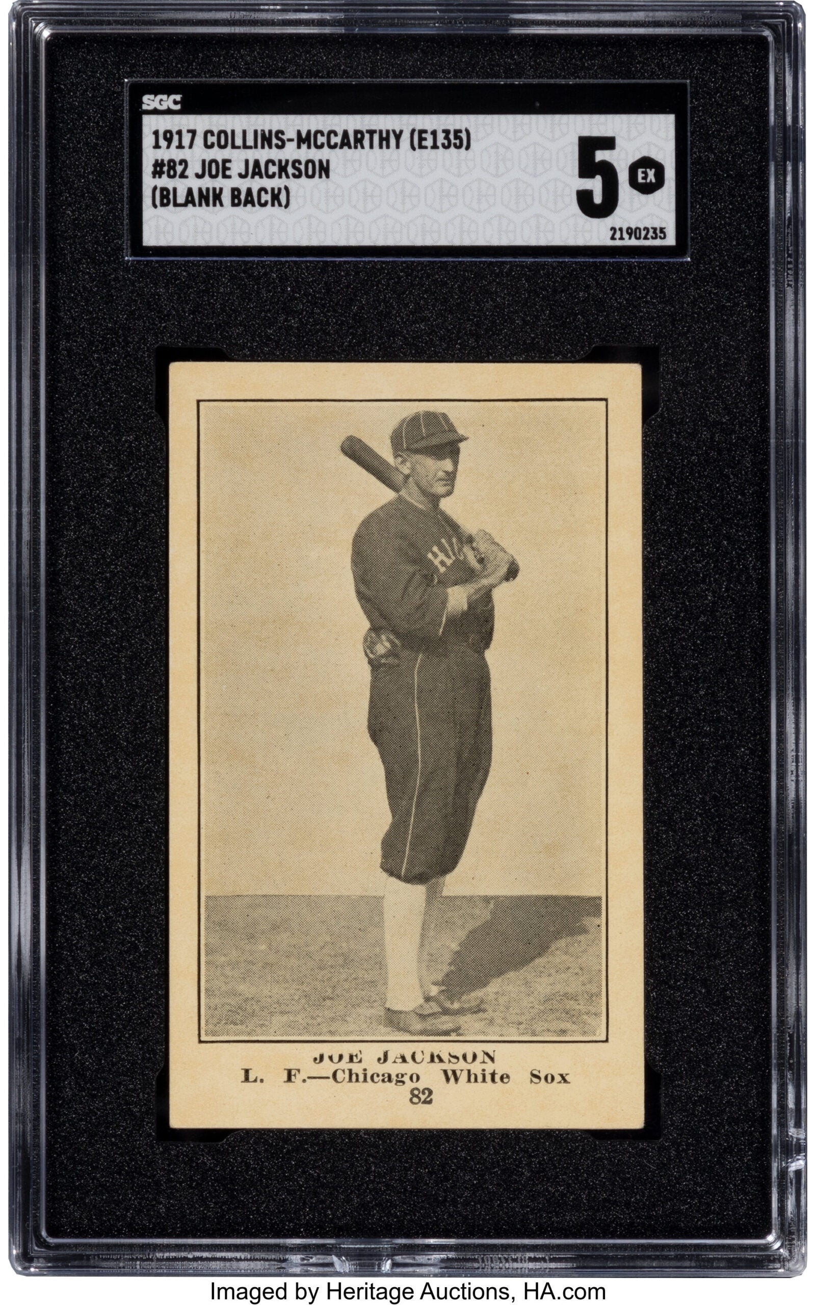 1917 Collins-McCarthy Joe Jackson card. 
