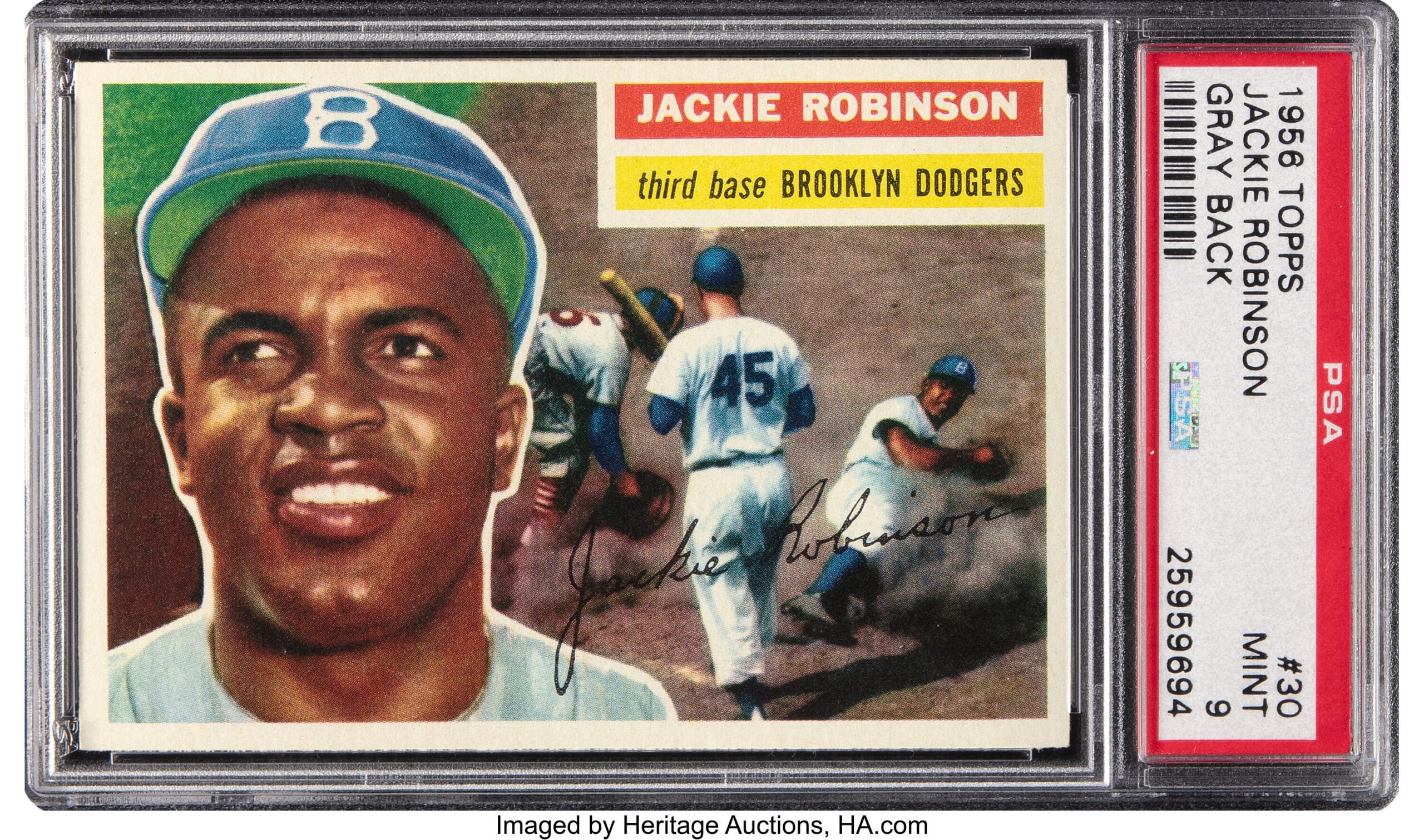 1956 Topps Jackie Robinson card. 