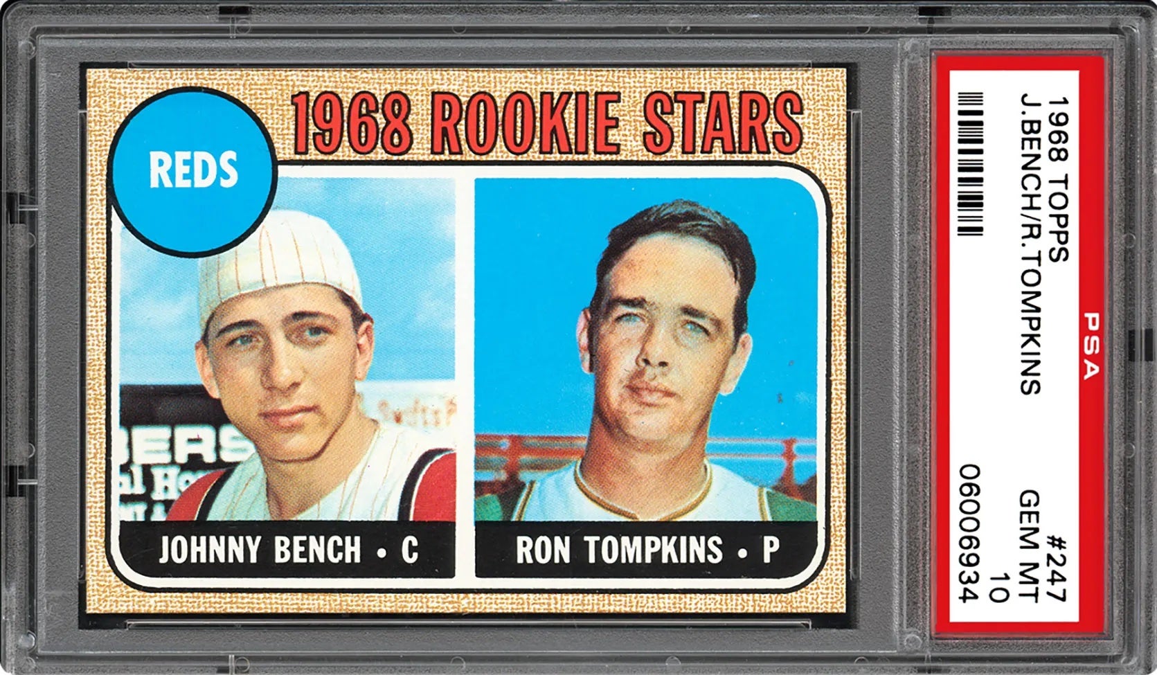 1968 Topps Johnny Bench rookie card. 