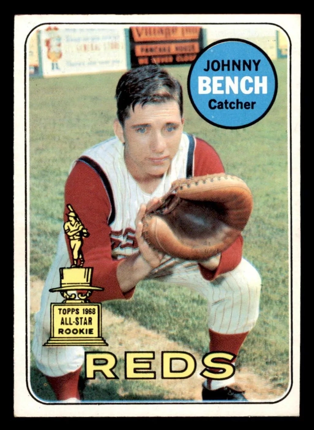 1969 Topps Johnny Bench card. 