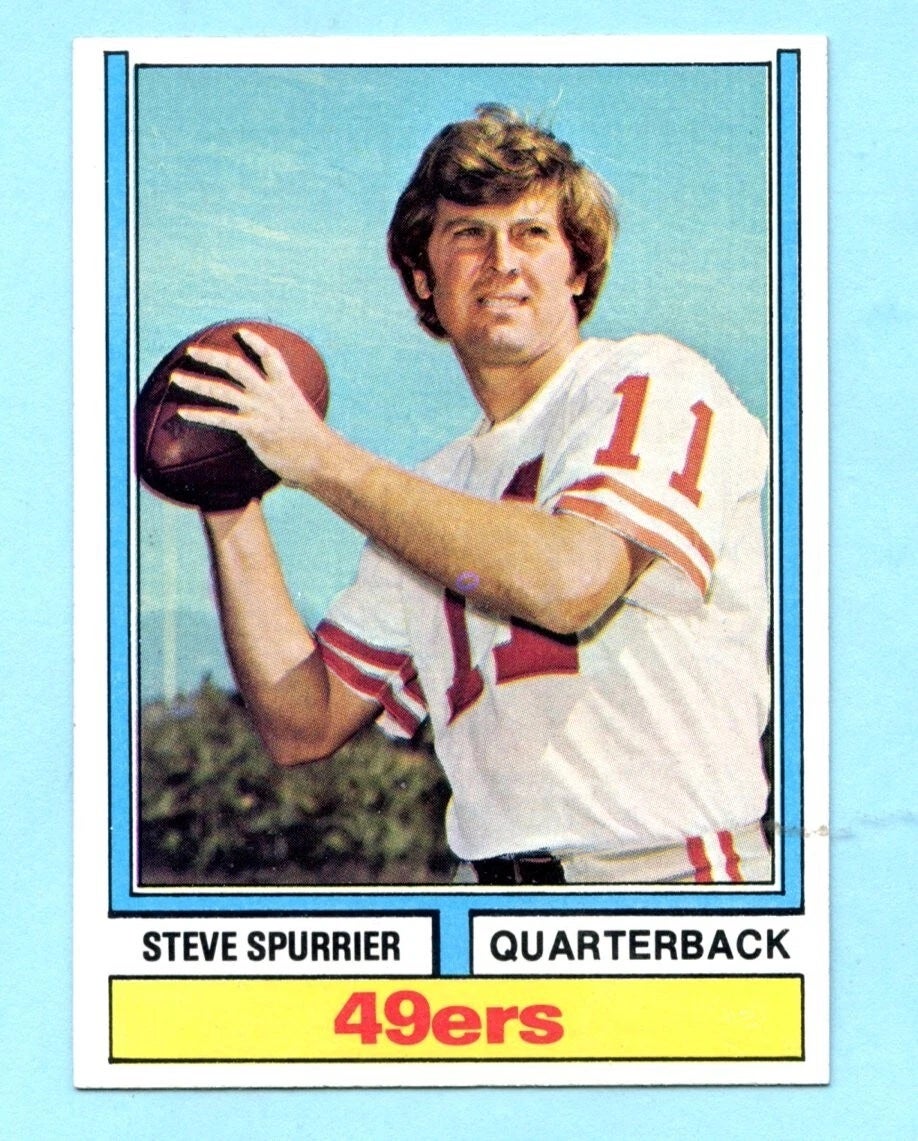 Steve Spurrier San Francisco 49ers card. 