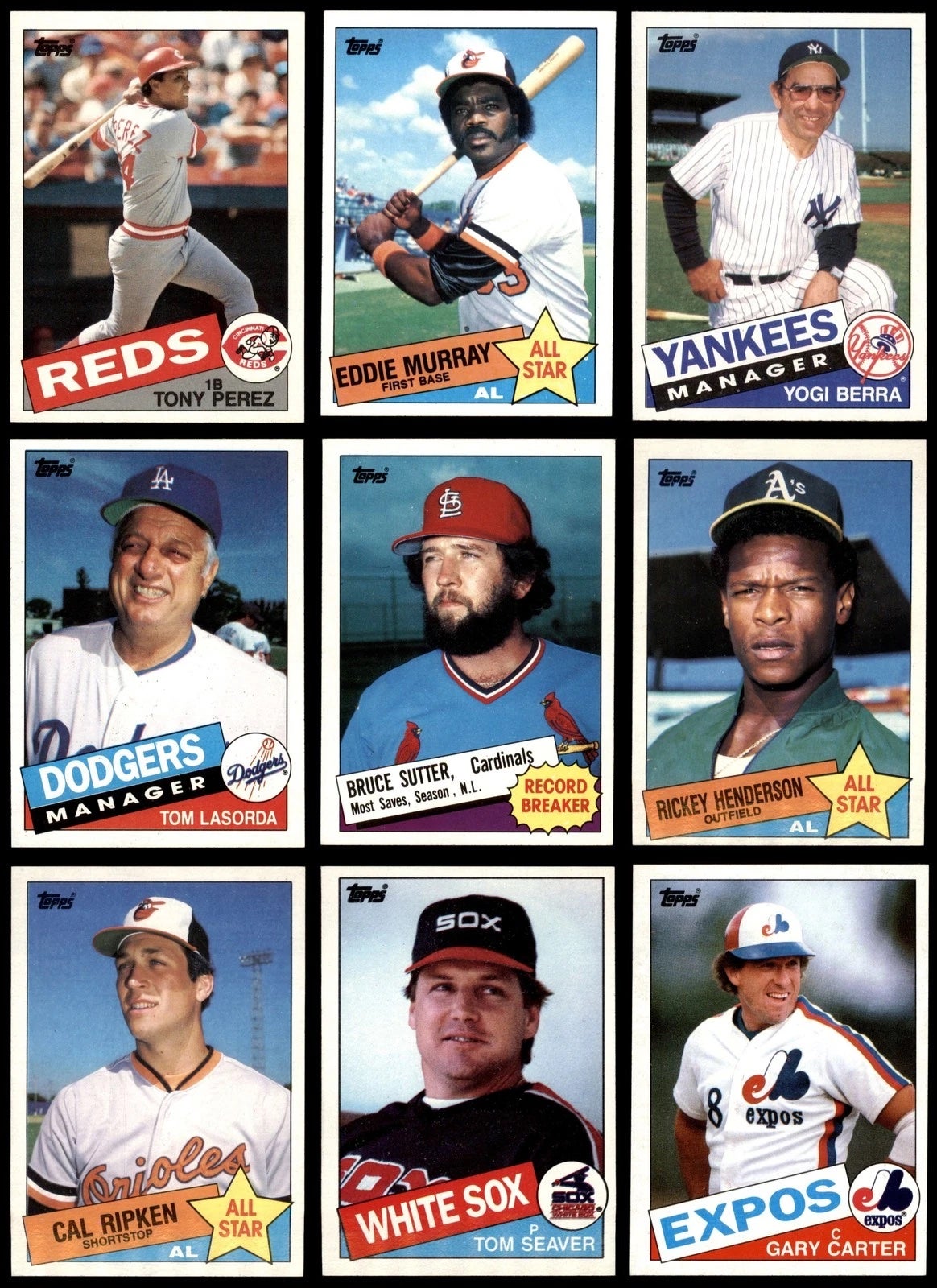 1985 Topps Baseball set. 
