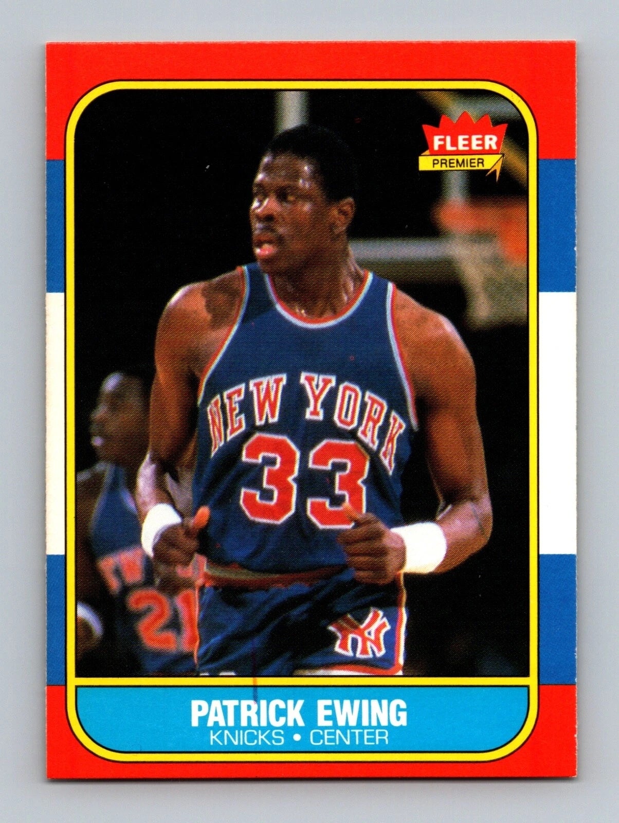 1986 Fleer Patrick Ewing rookie card. 