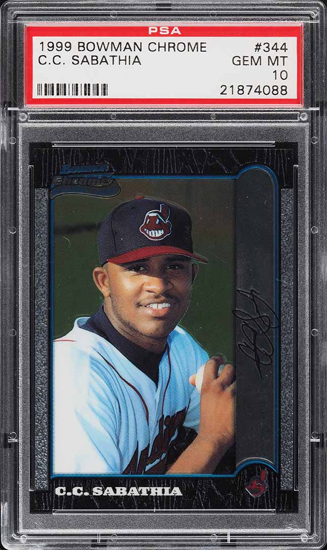 1999 Bowman Chrome CC Sabathia Rookie card. 