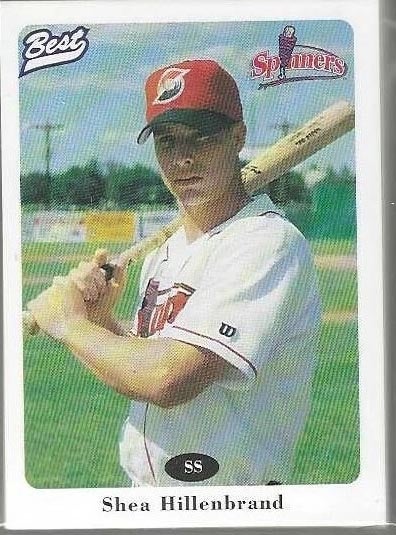 1996 Shea Hillenbrand Lowell Spinners rookie card. 