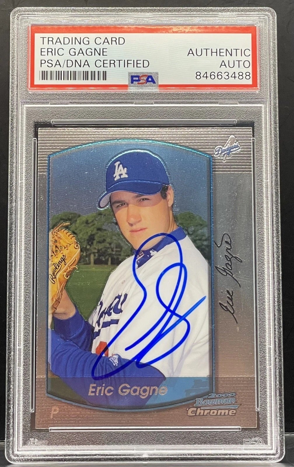 Bowman Chrome Eric Gagne card. 