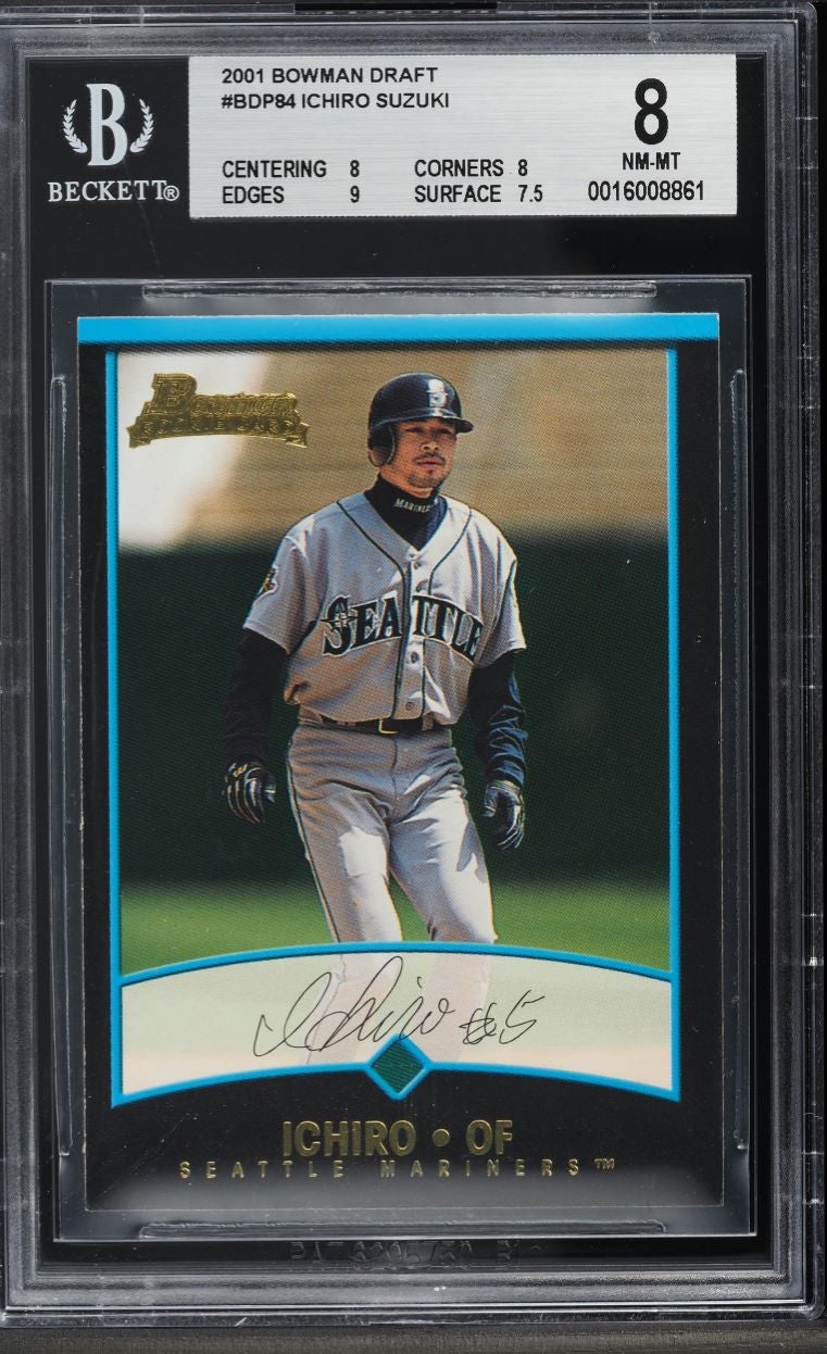 2001 Bowman Draft Ichiro Suzuki card. 