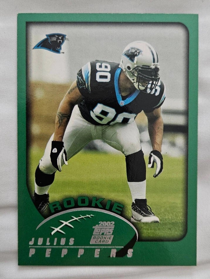 2002 Topps Julius Peppers rookie card. 