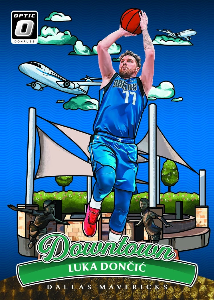 Donruss Optic Luka Doncic Downtown card. 
