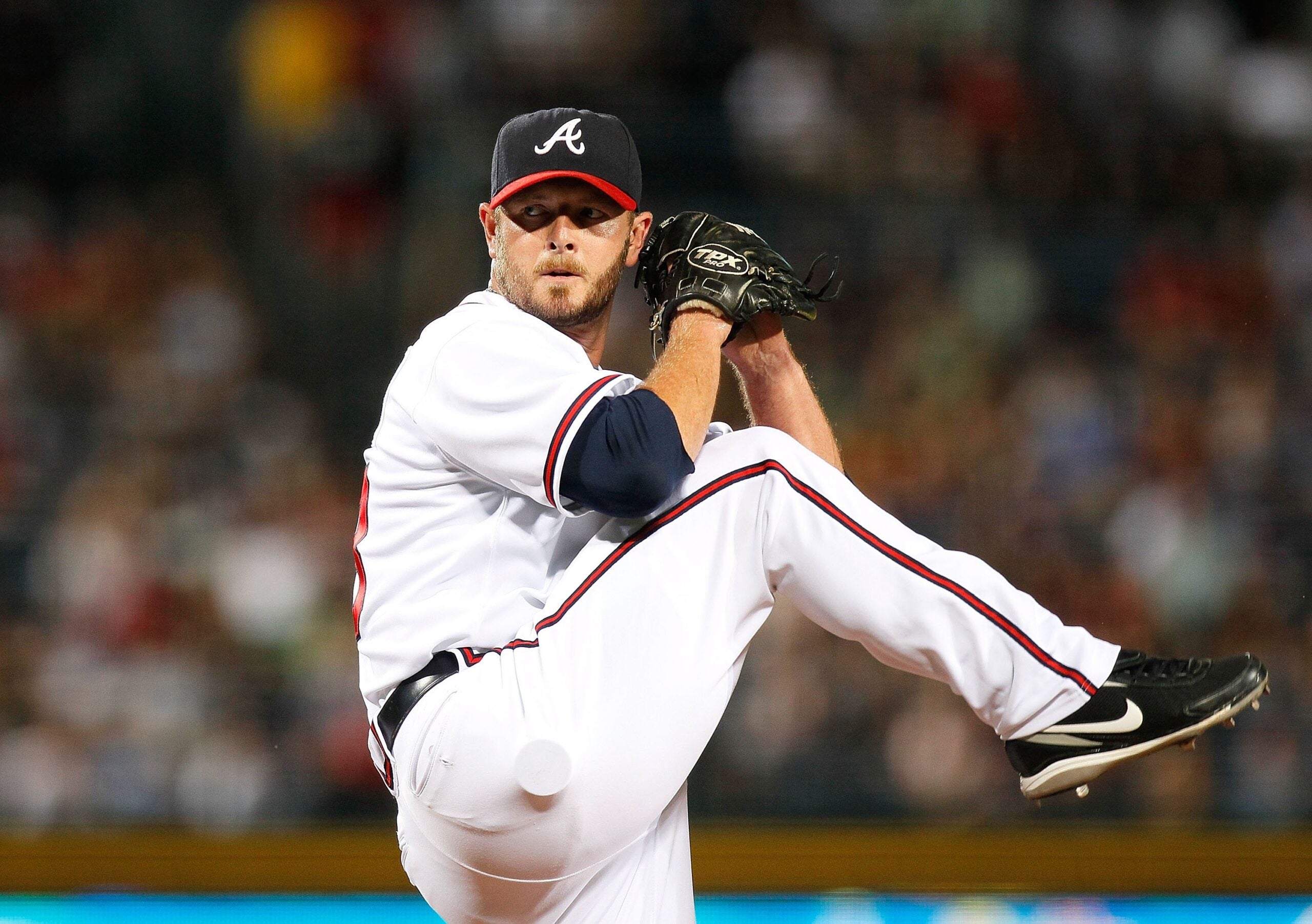 Billy Wagner closes a game for the Braves at Turner Field in Atlanta in 2010. 