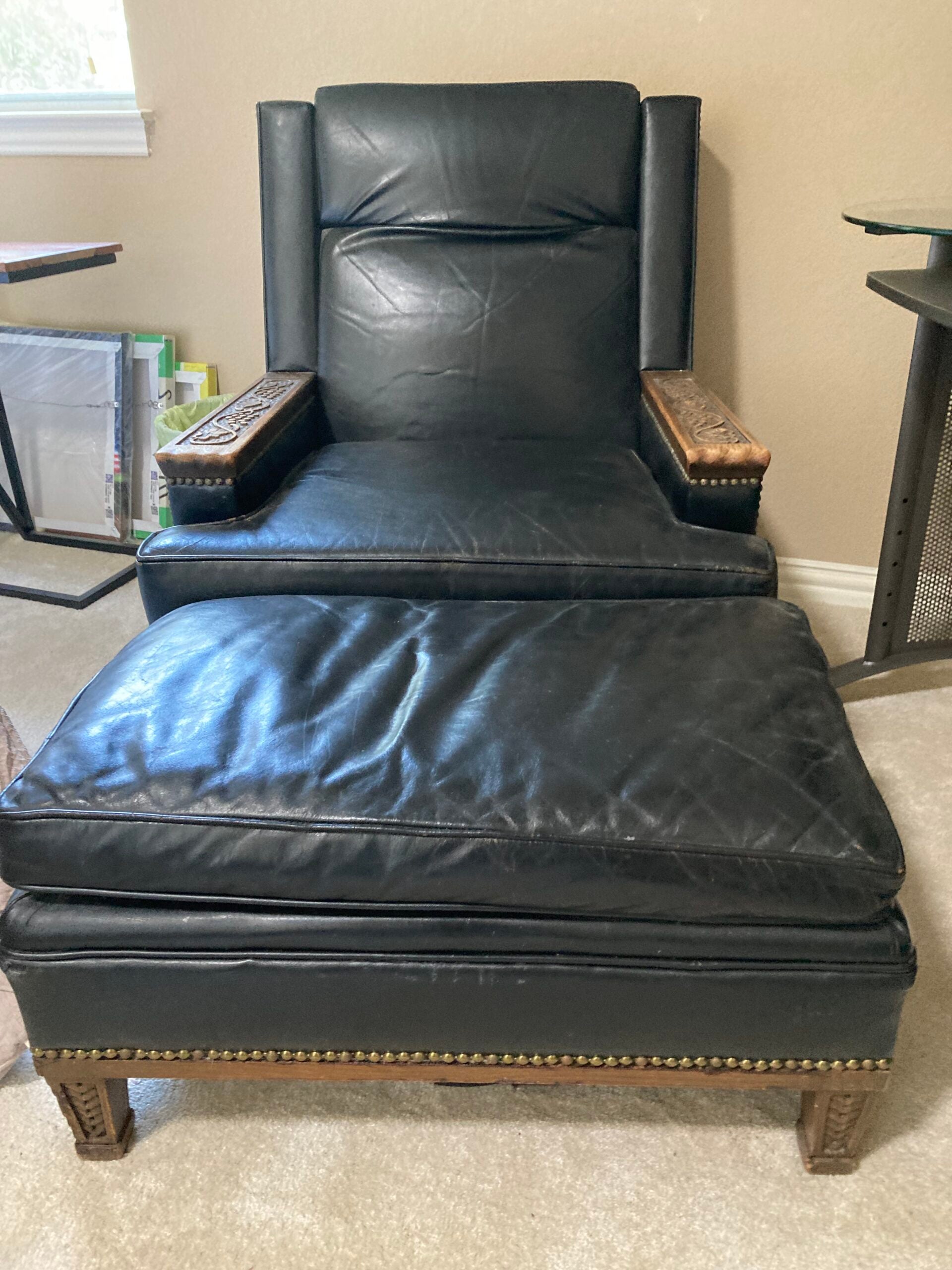 Charlie Finley's black leather office chair. 