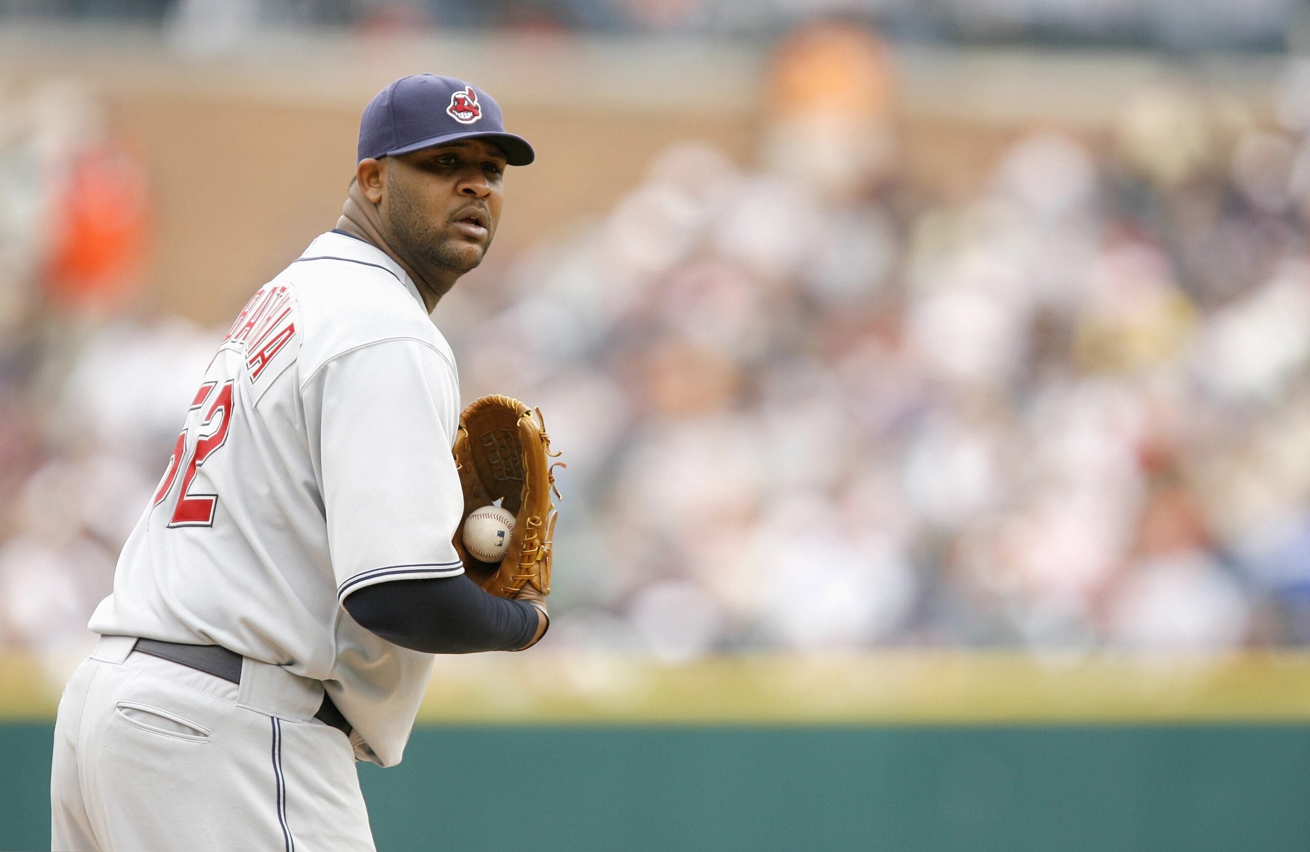 C.C. Sabathia pitches for the Cleveland Indians against the Detroit Tigers on May 26, 2007 at Comerica Park in Detroit. 