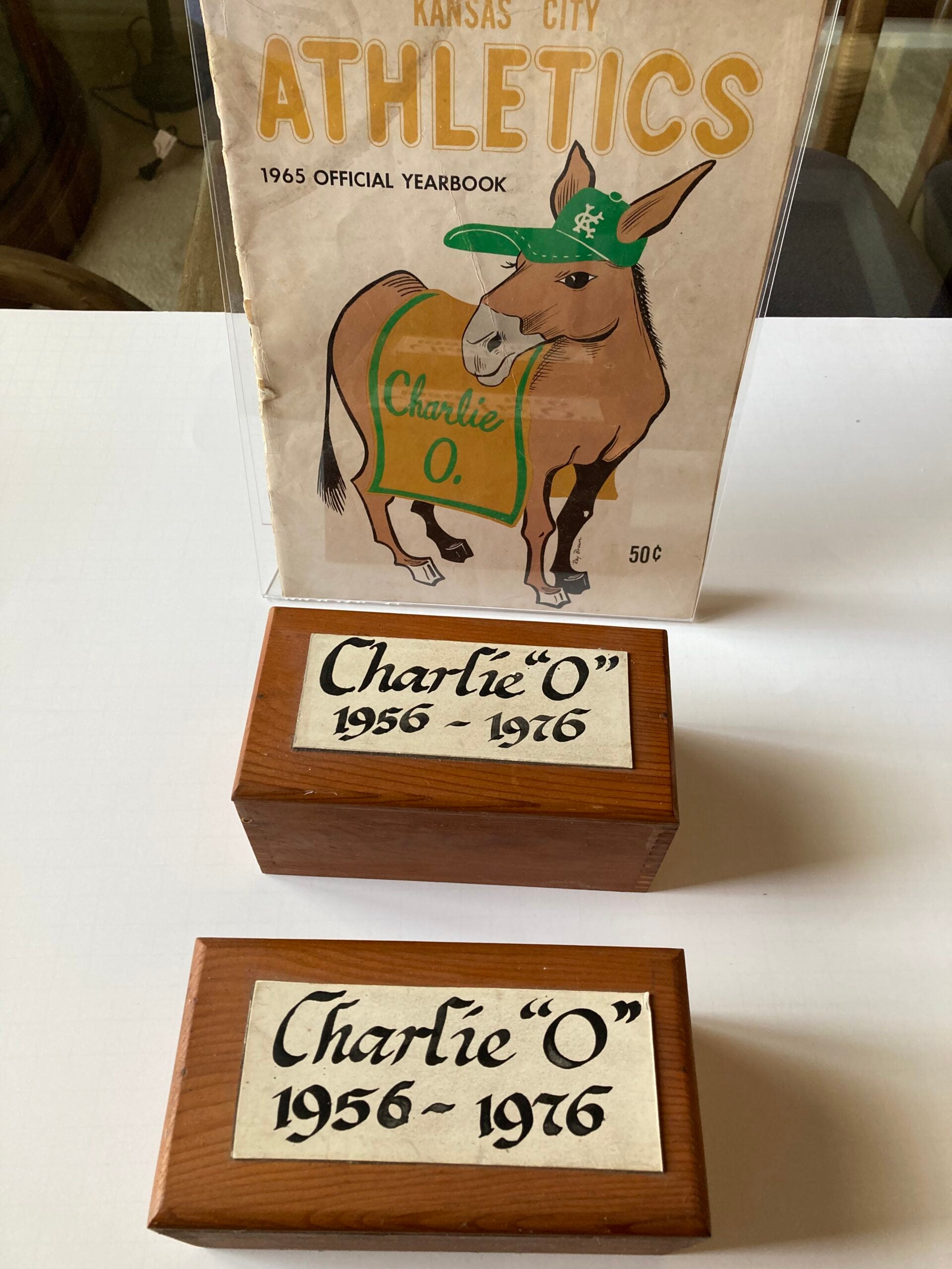 Charlie O. The Mule's ashes. 