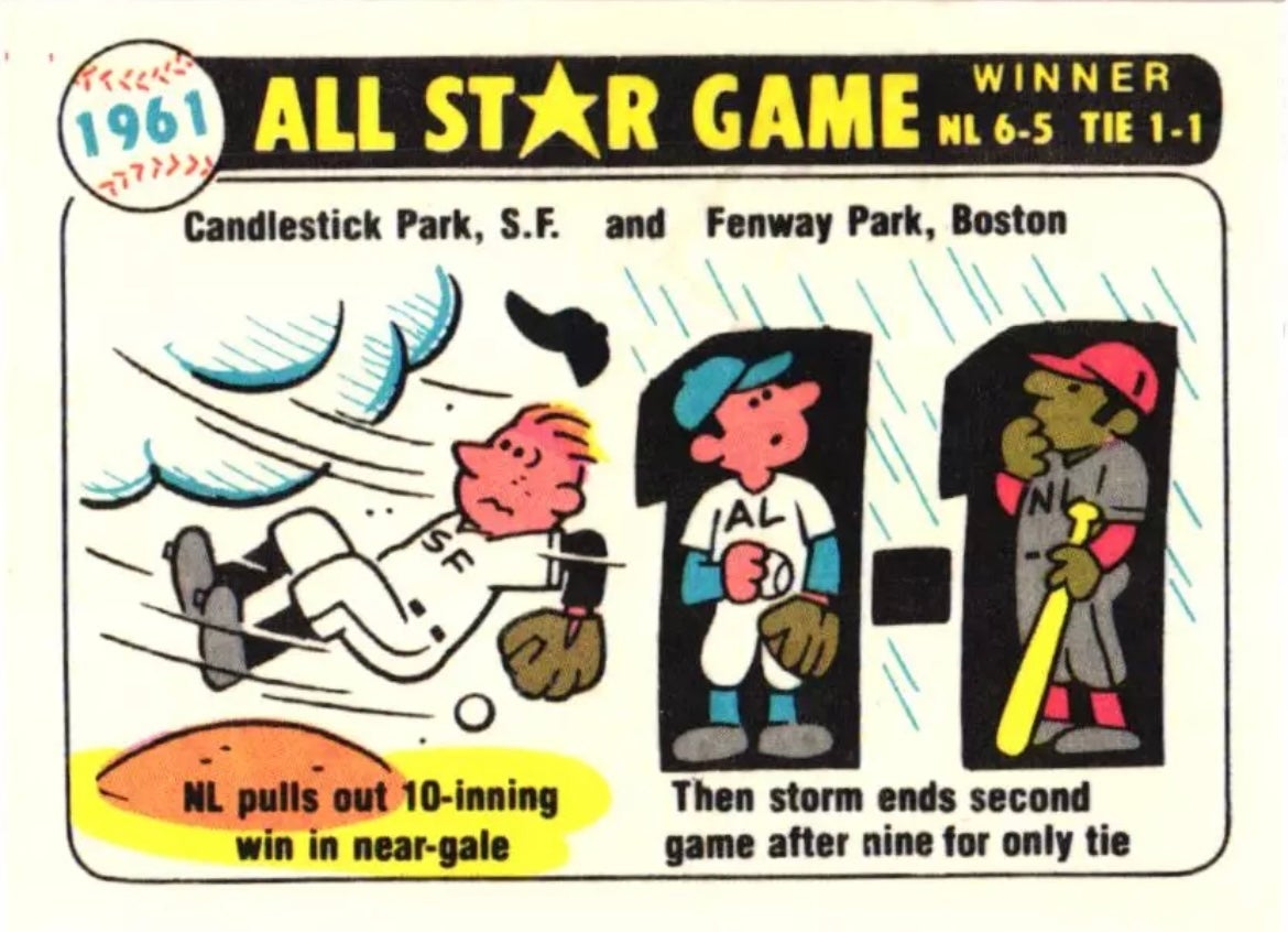 1981 Laughlin 1961 All-Star Game card. 