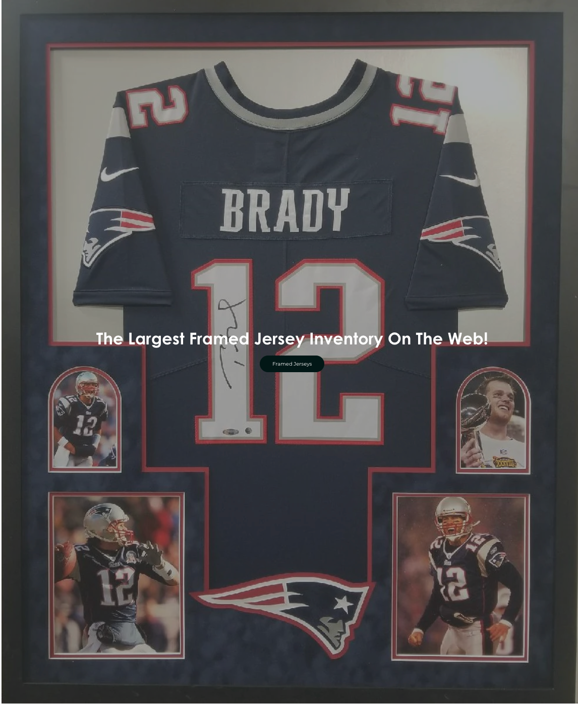 Autographed Tom Brady jersey for sale on the Mister Mancave website. 