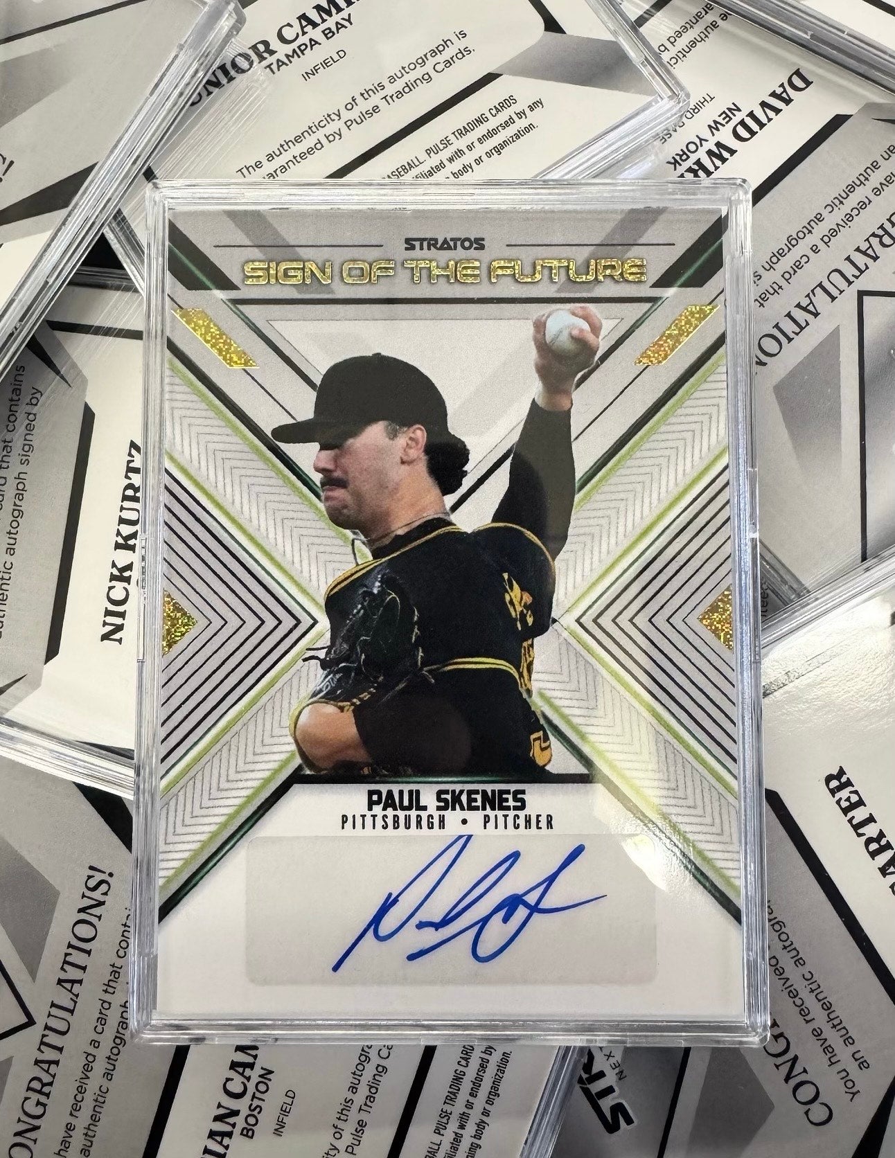 Pulse Stratos Paul Skenes Sign Of The Future card. 