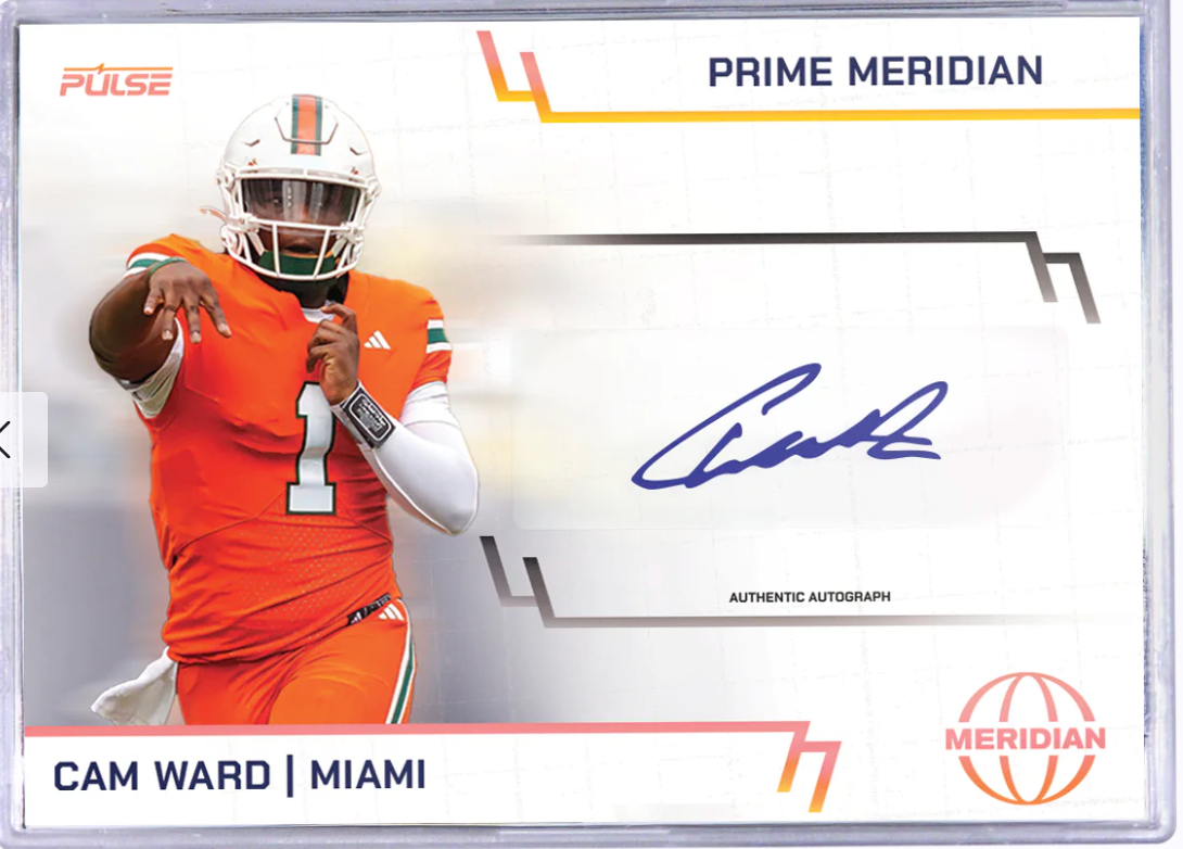 Pulse Prime Meridian Cam Ward Auto card. 