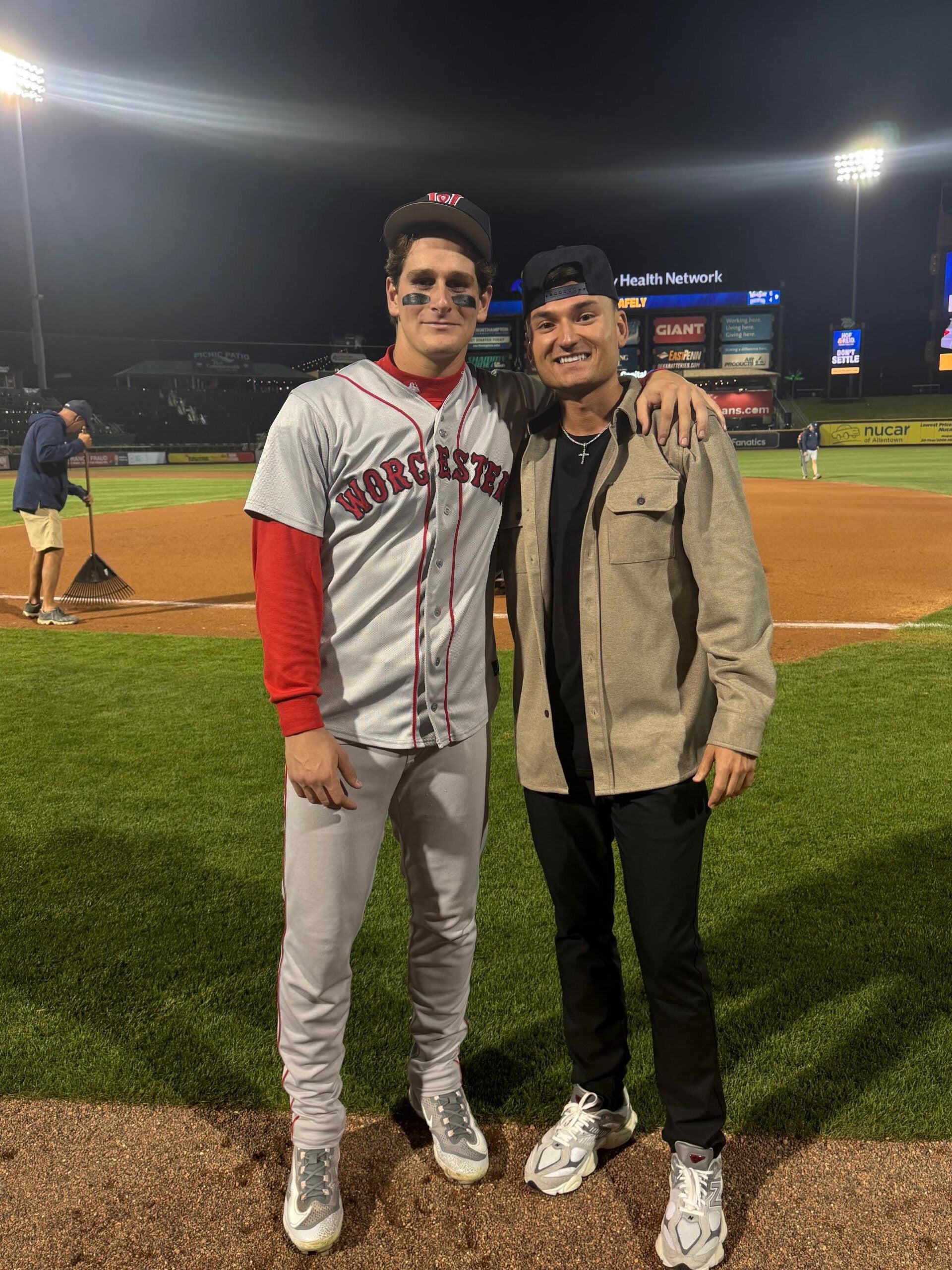 Red Sox rookie Roman Anthony and Pulse’s Nick Lodato. 