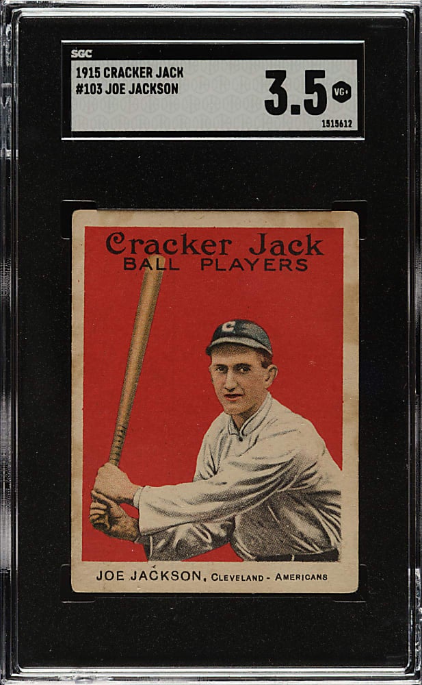  1915 E145 Cracker Jack #103 Joe Jackson card. 