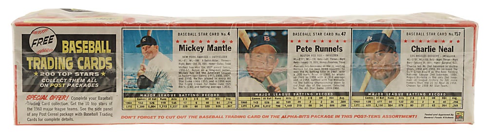 1961 Post Cereal original package of Ten “Post-Tens” unopened boxes.