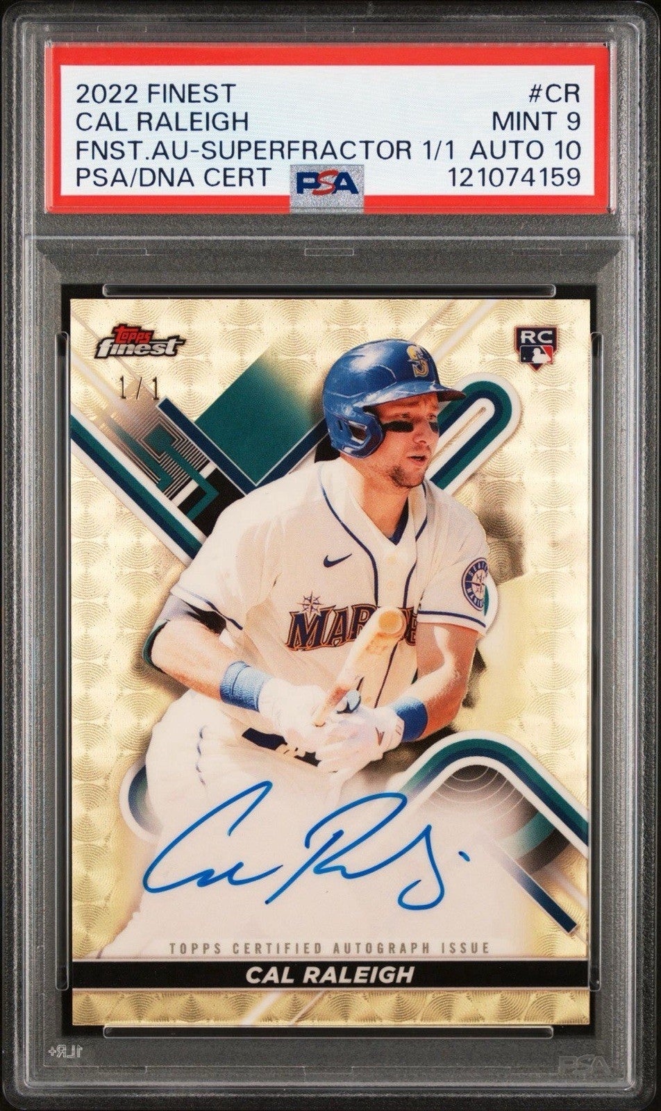 2022 Topps Finest Cal Raleigh Superfractor. 