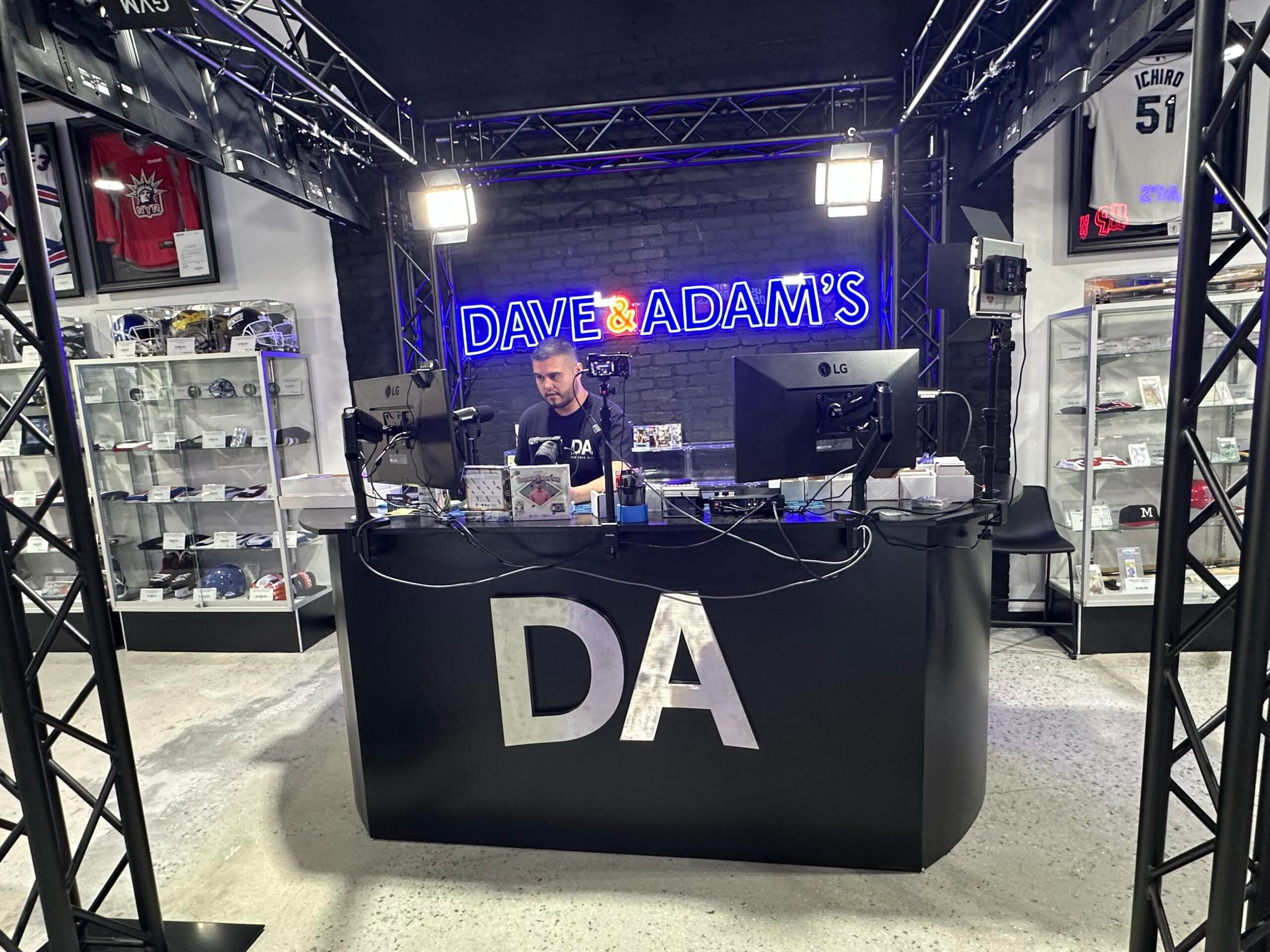 The breaker's area at Dave & Adam's New York City store. 