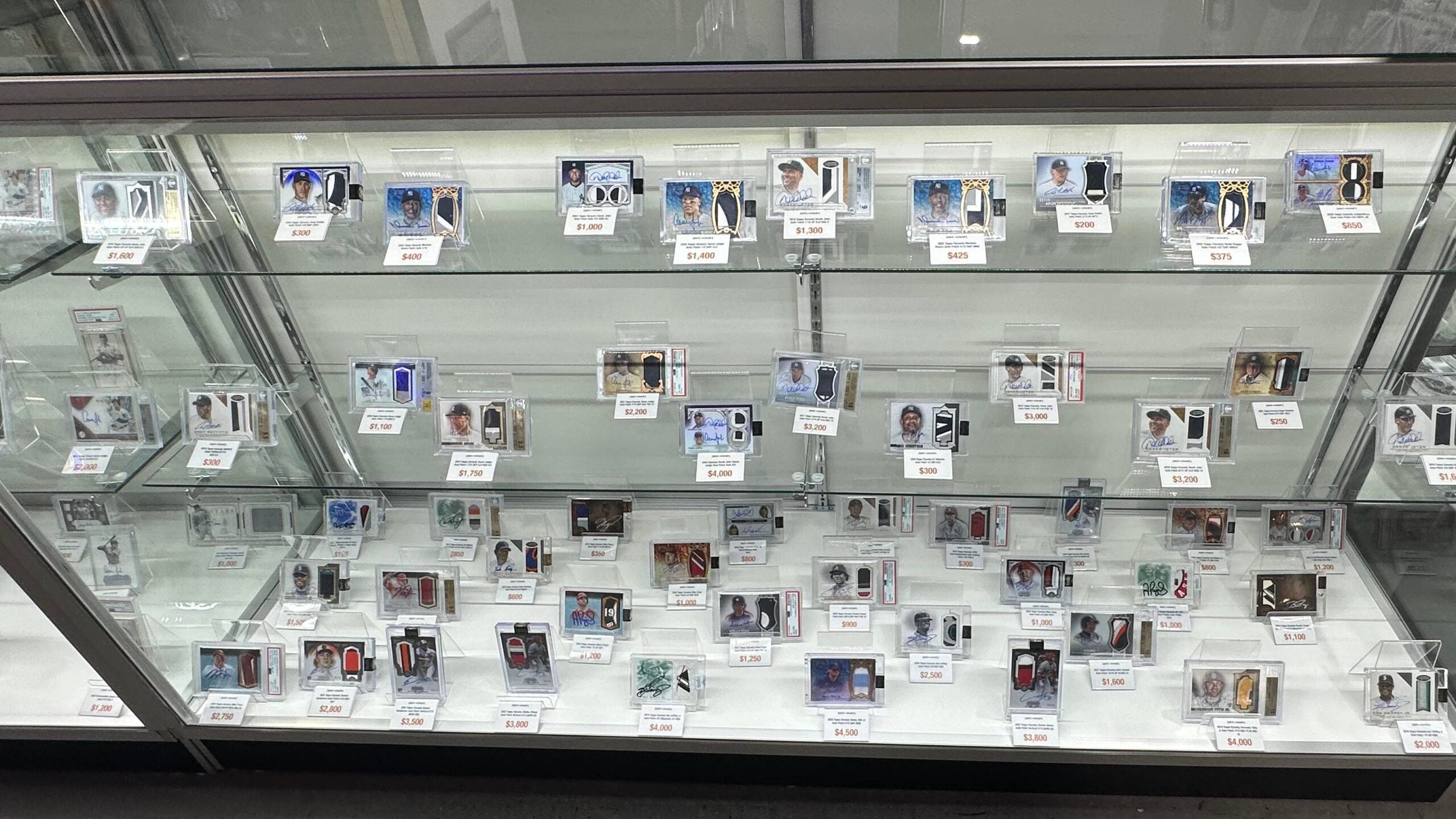 Cards on display at Dave & Adam's New York City story. 