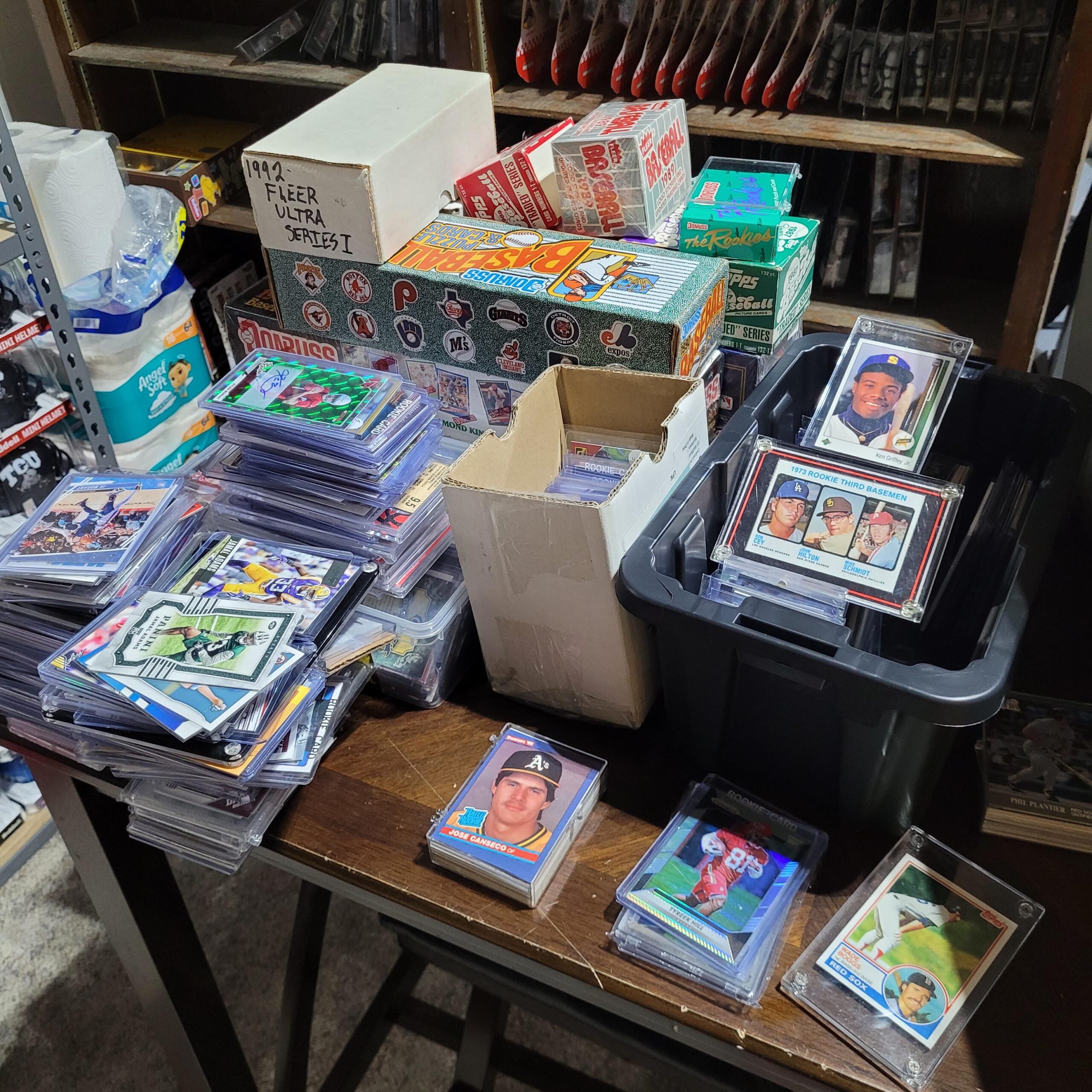 Bill and Hunter Reynolds' card collection. 