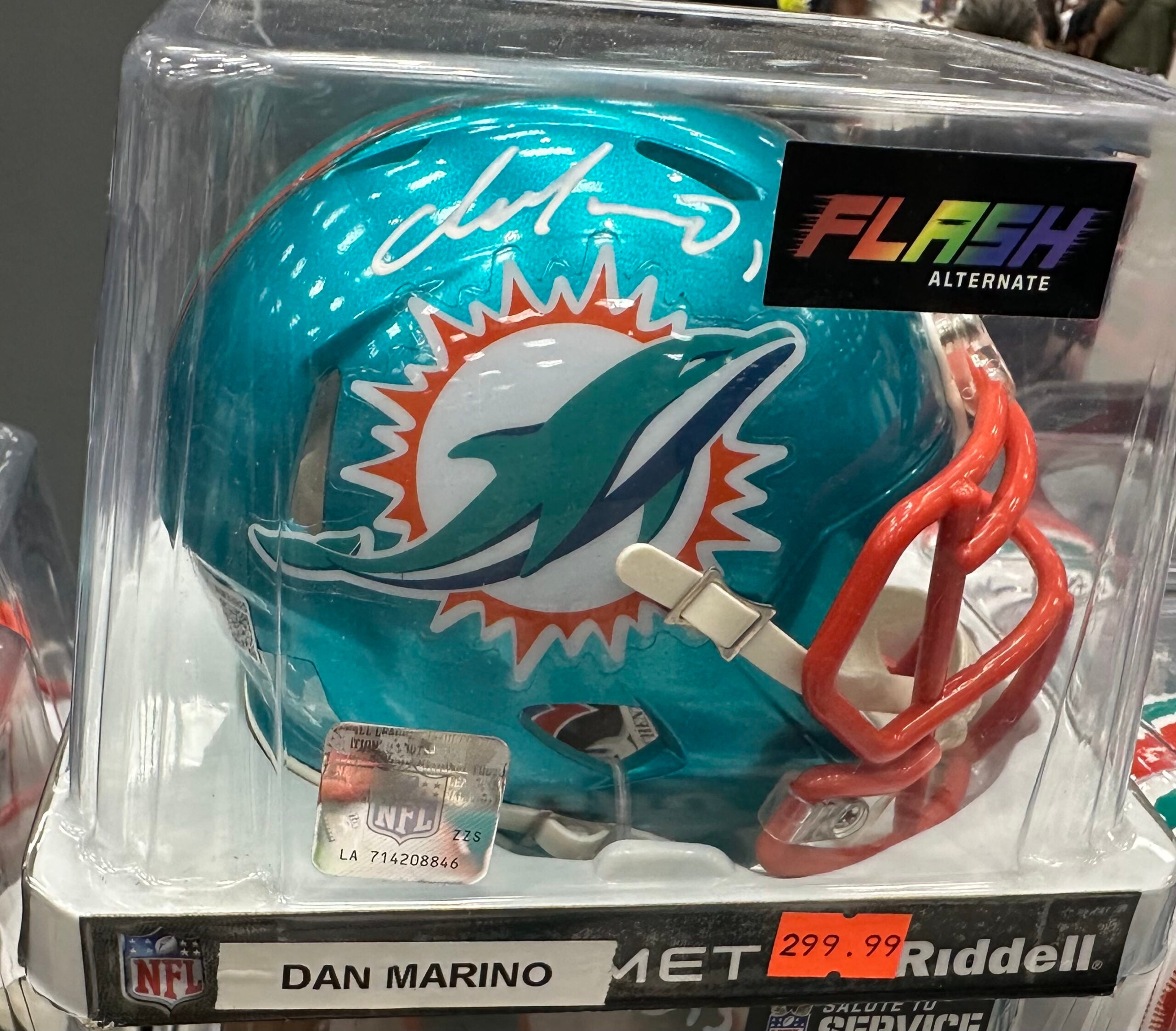 Dan Marino-signed helmet. 