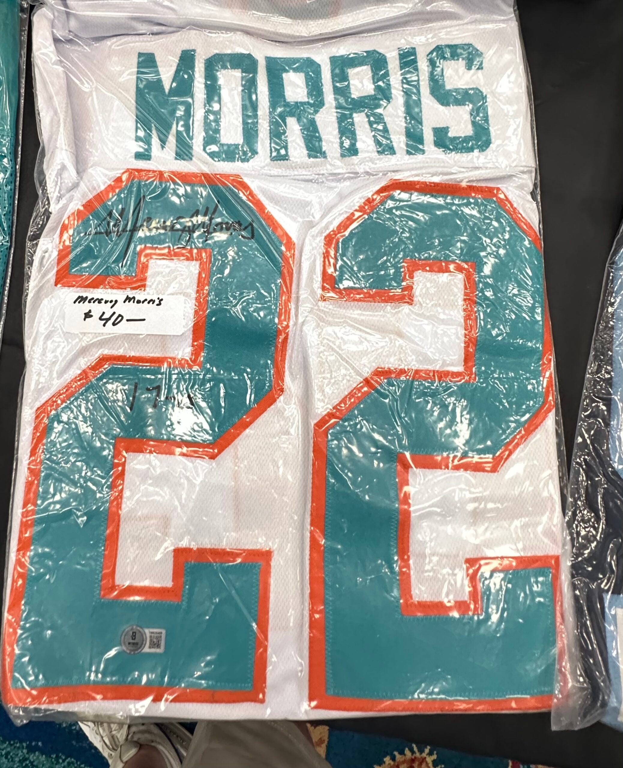 Mercury Morris-signed jersey. 