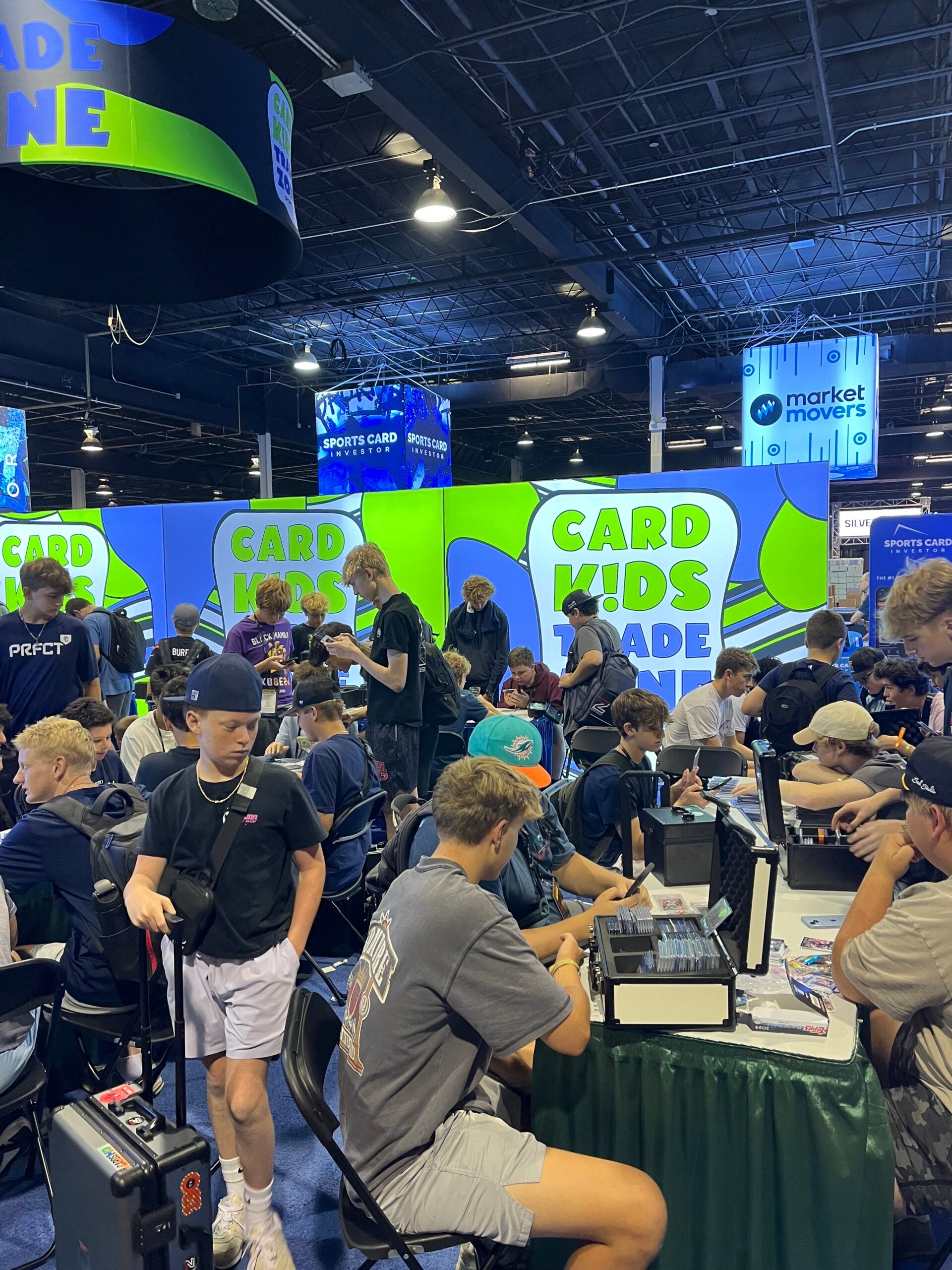 Kids and young collectors at the National Sports Collectors Convention.