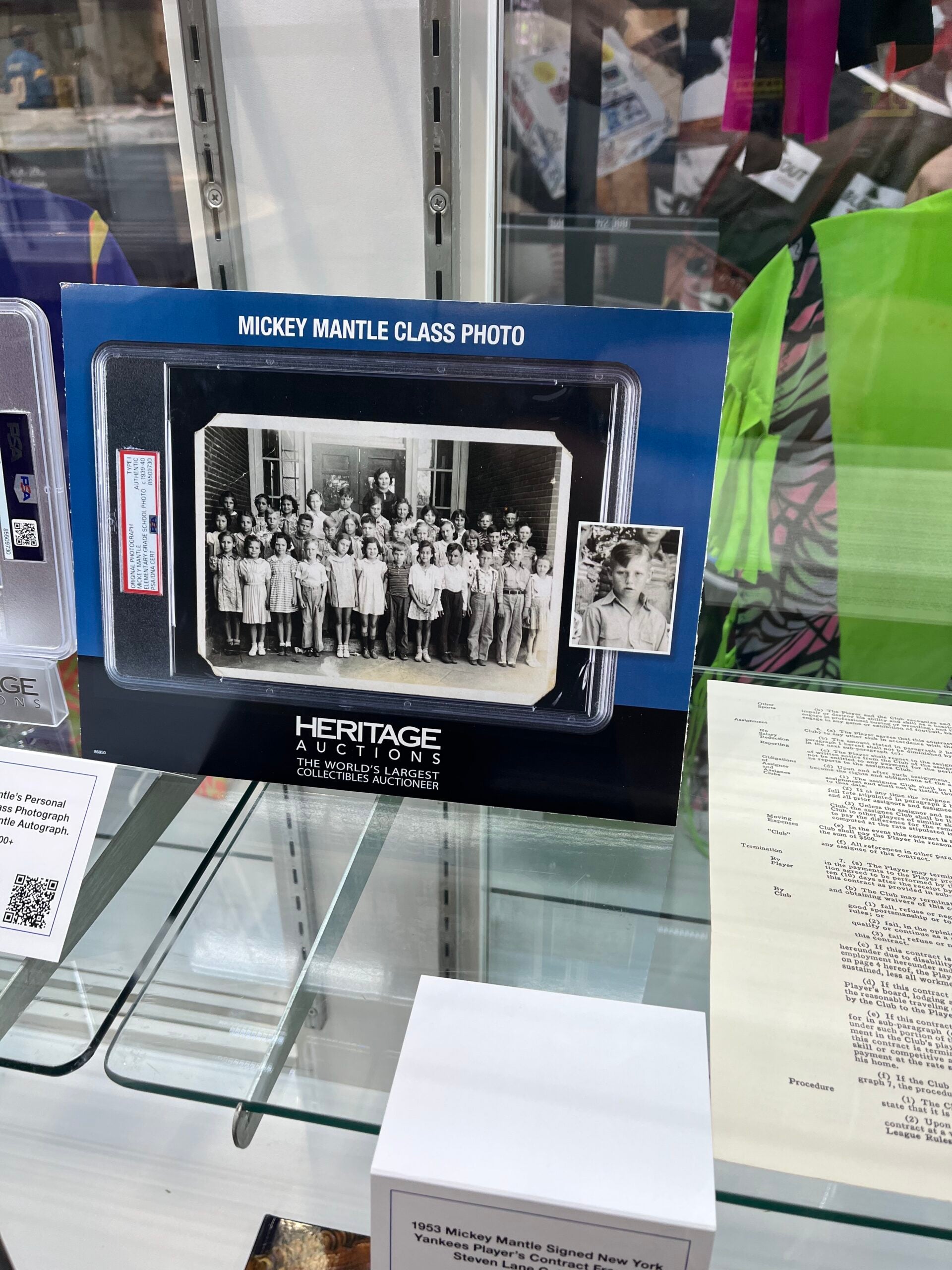 Mickey Mantle's fourth-grade class photo. 