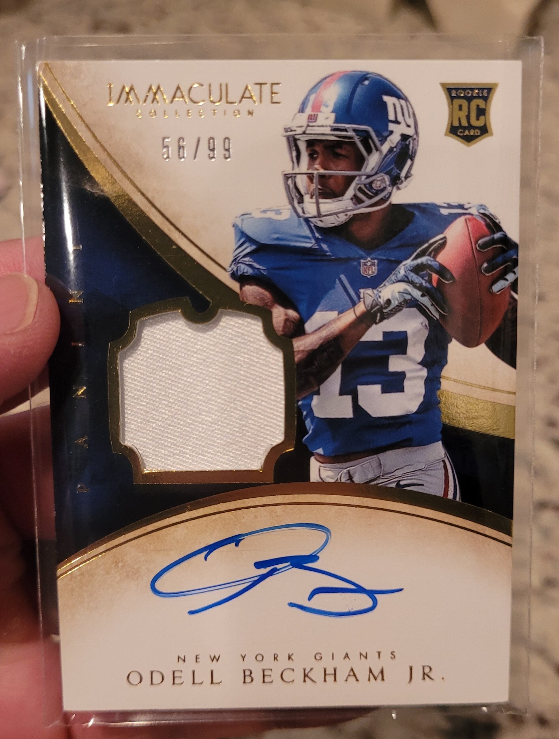 Hunter's Odell Beckham Jr. rookie card. 