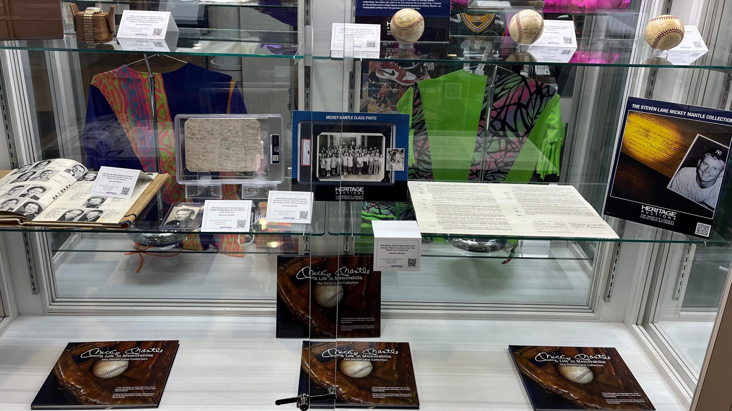 Steve Lane's Mickey Mantle collection at the National Sports Collectors Convention. 