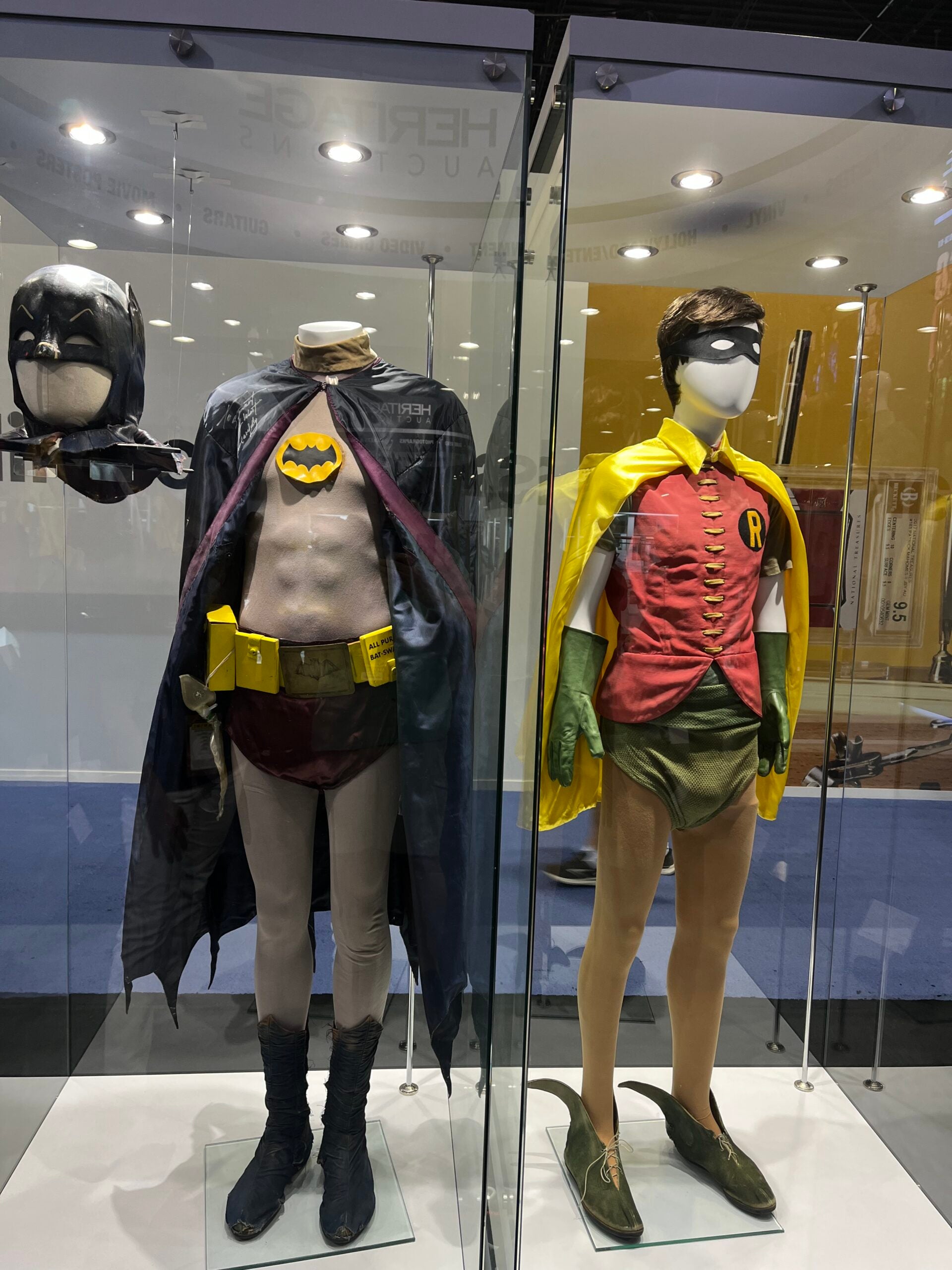 Batman and Robin constumes at Heritage Auctions at The National. 