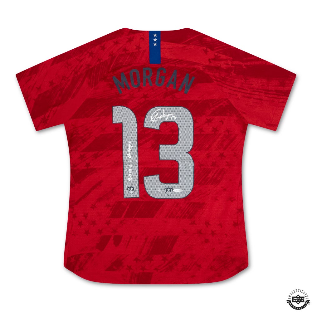 Alex Morgan signed jersey. 