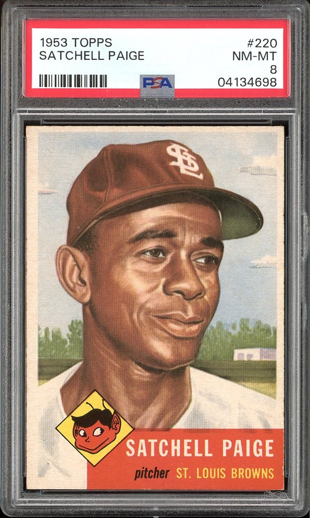 1953 Topps Satchell Paige card. 