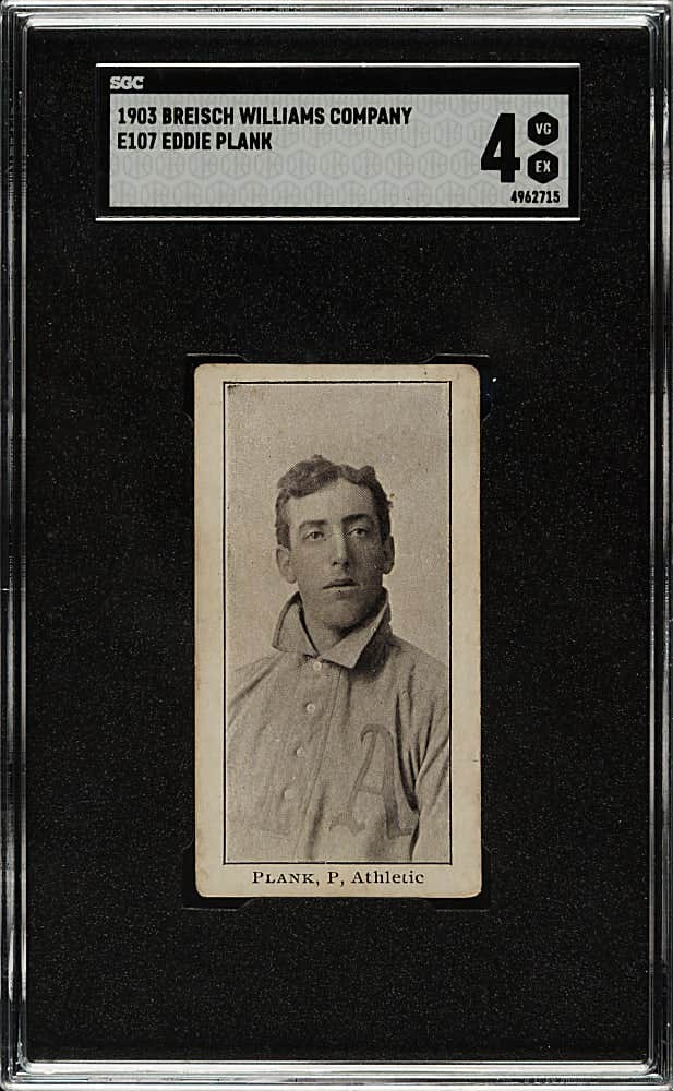 19013 E107 Breisch-Williaams Eddie Plank card.