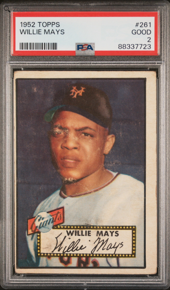 1952 Topps Willie Mays card. 