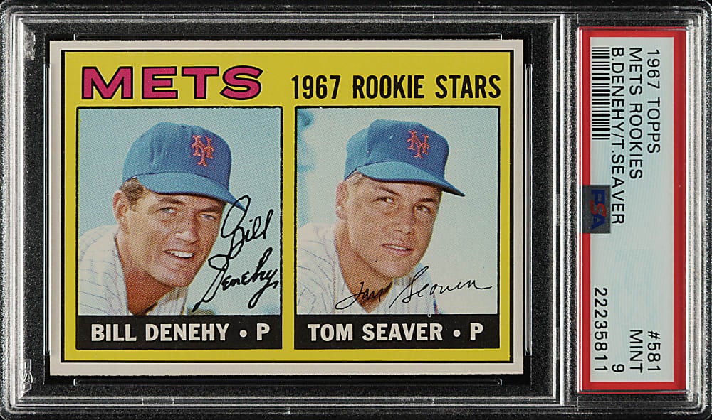 1967 Topps Tom Seaver signed rookie card. 
