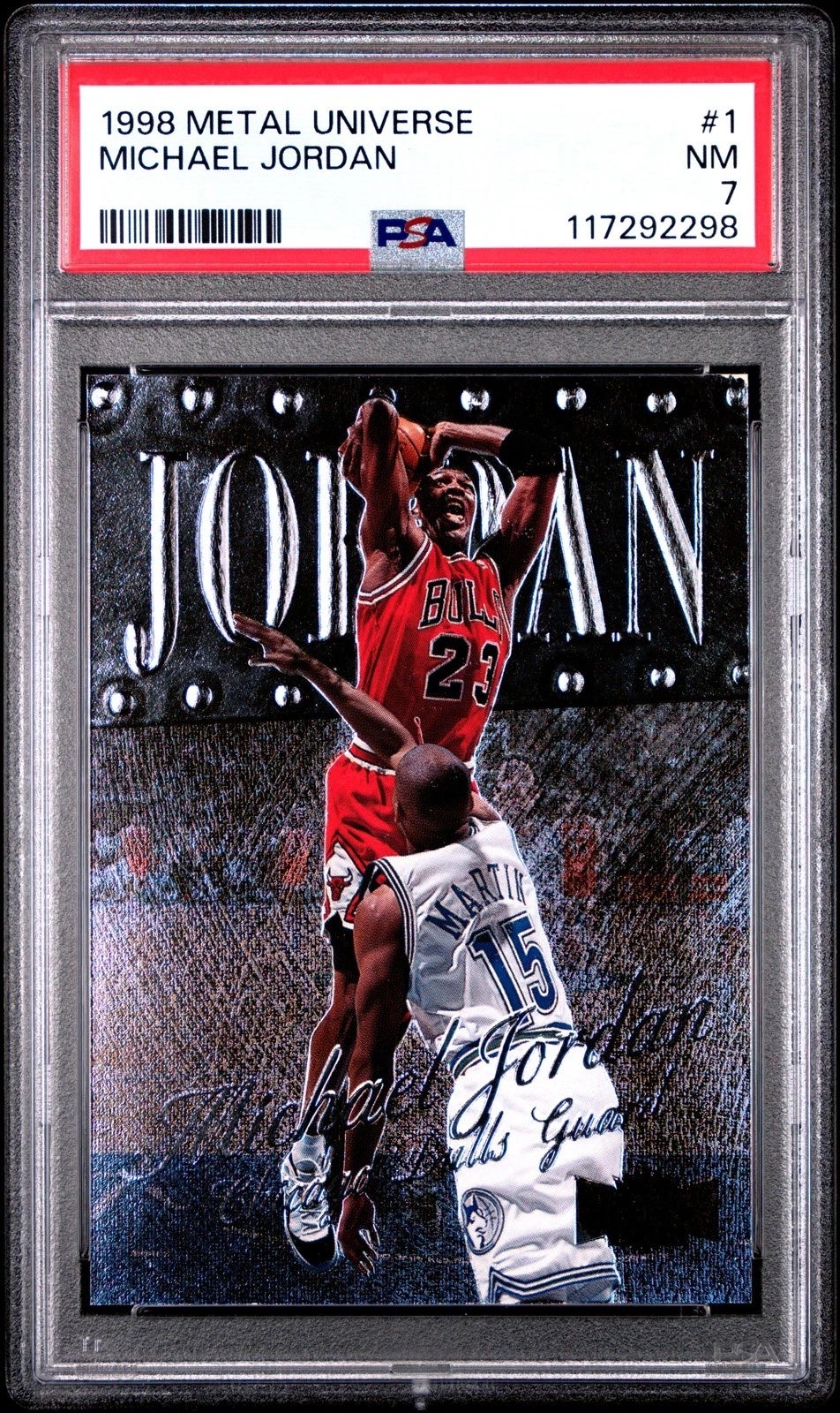 1998 Metal Universe Michael Jordan card. 